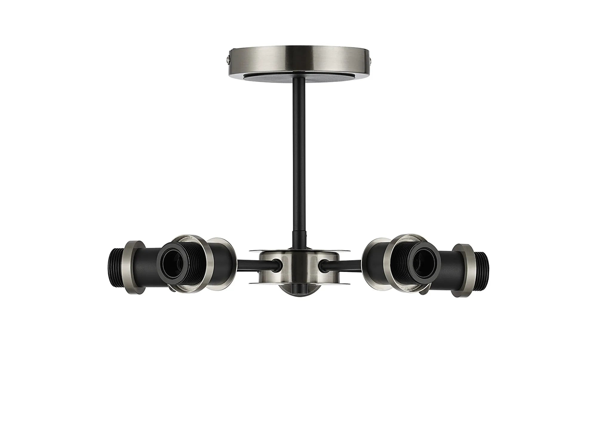 Sycamore Semi Ceiling 5 Light Satin Nickel & Satin Black