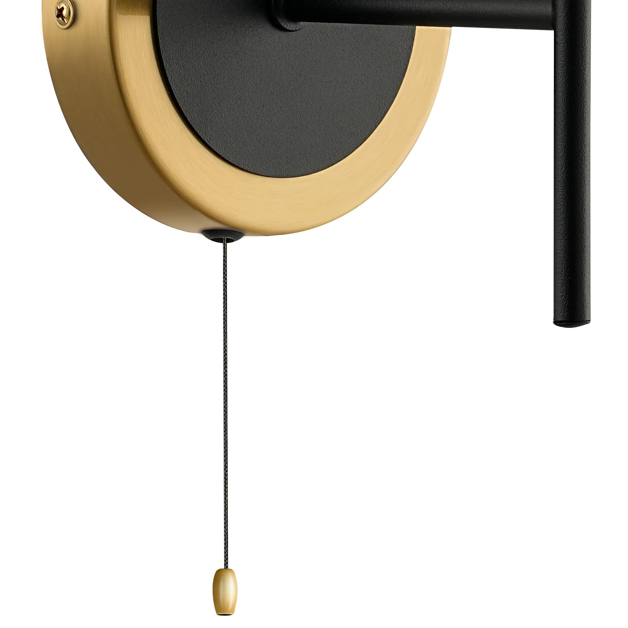 Sycamore Wall Light -Switched Brass & Satin Black