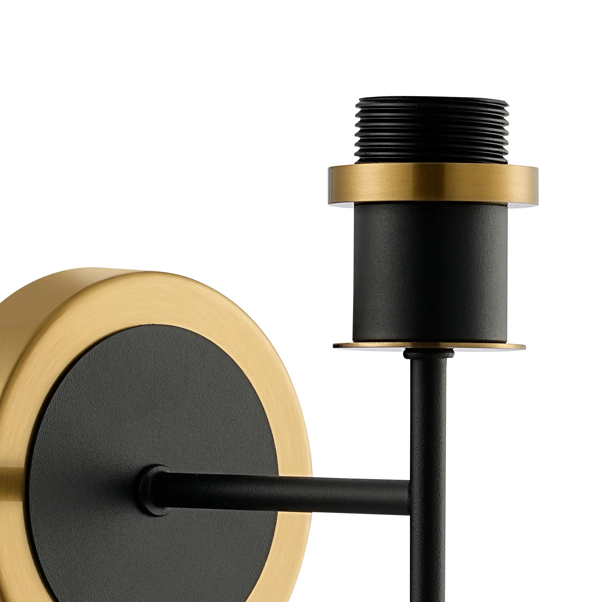 Sycamore Wall Light -Switched Brass & Satin Black