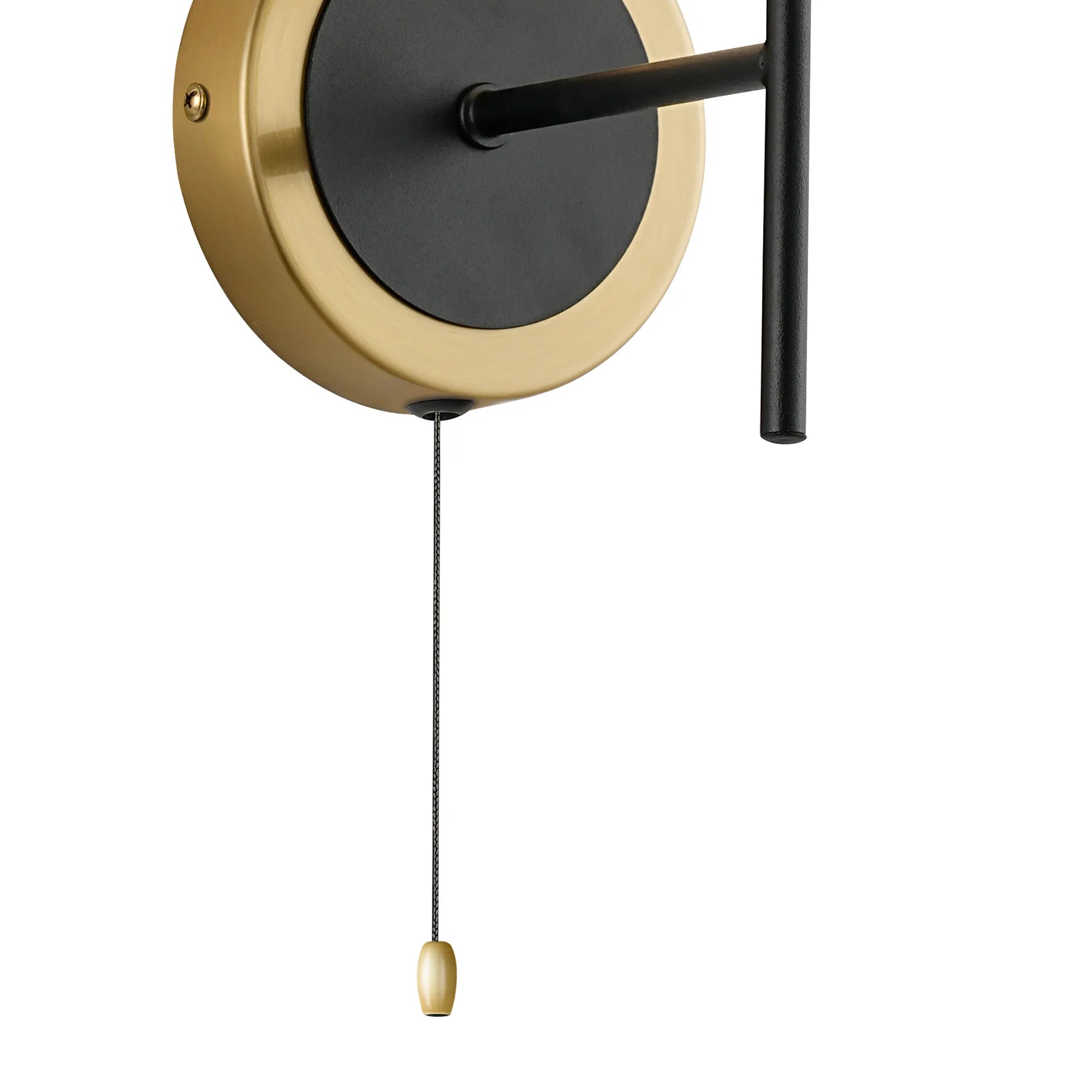 Sycamore Switched Wall Light with 15cm Round Glass Shade - Brass, Smoke Plated & Satin Black