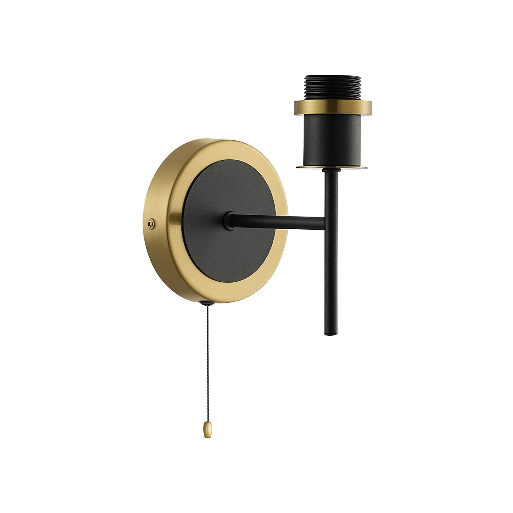 Sycamore Wall Light -Switched Brass & Satin Black