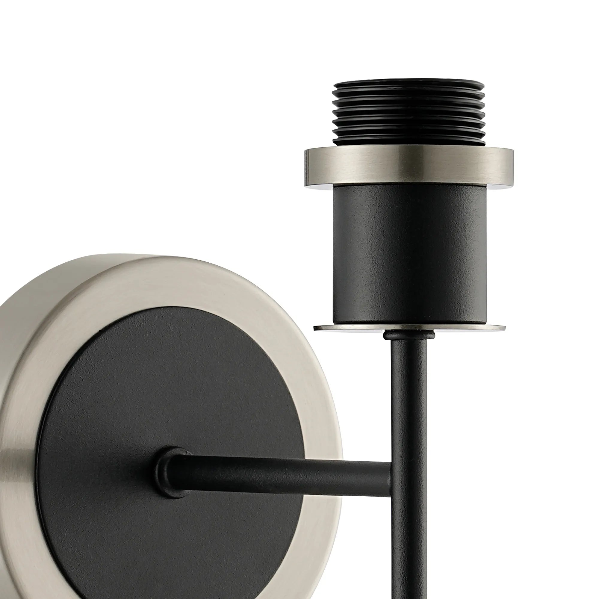 Sycamore Wall Light -Switched Satin Nickel & Satin Black