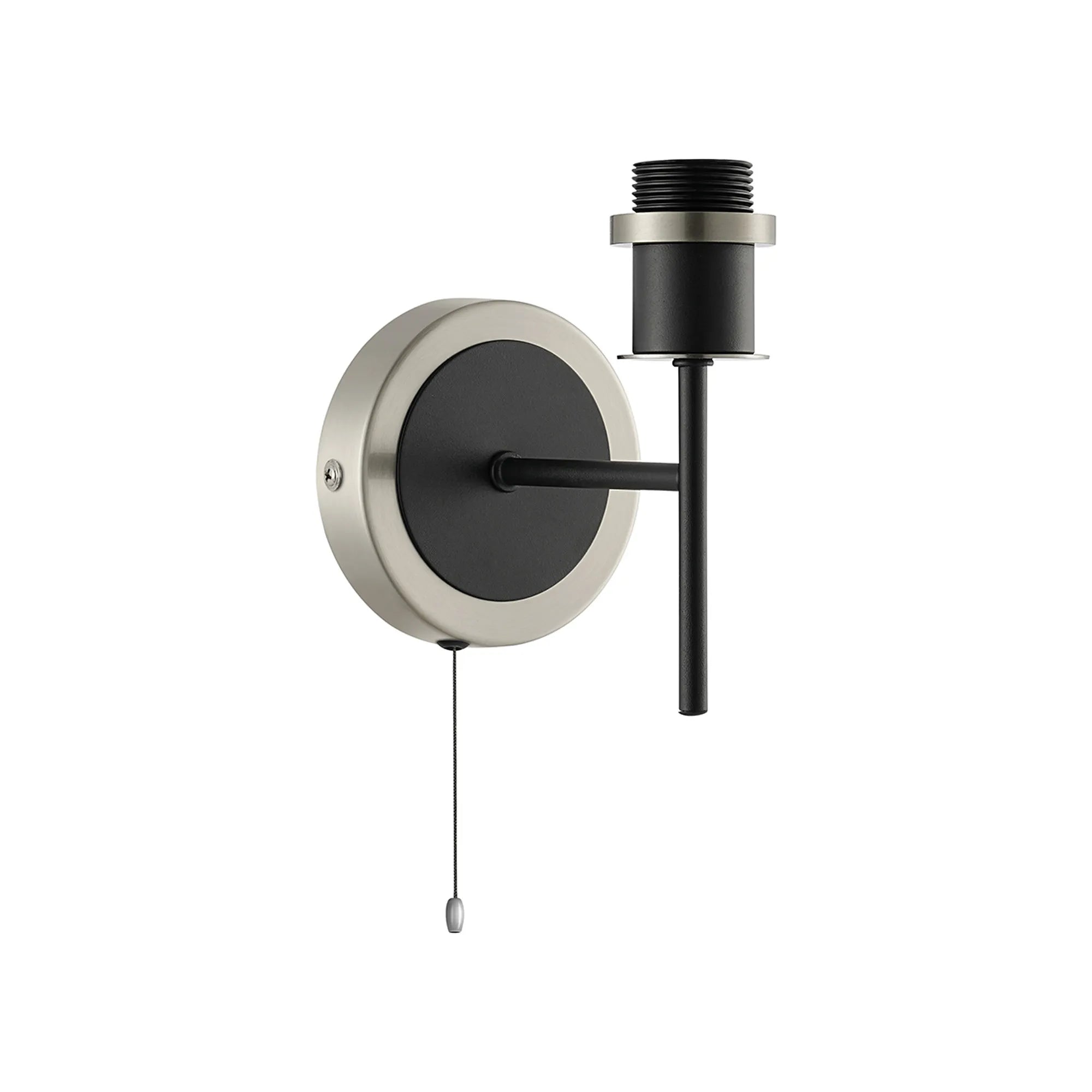 Sycamore Wall Light -Switched Satin Nickel & Satin Black