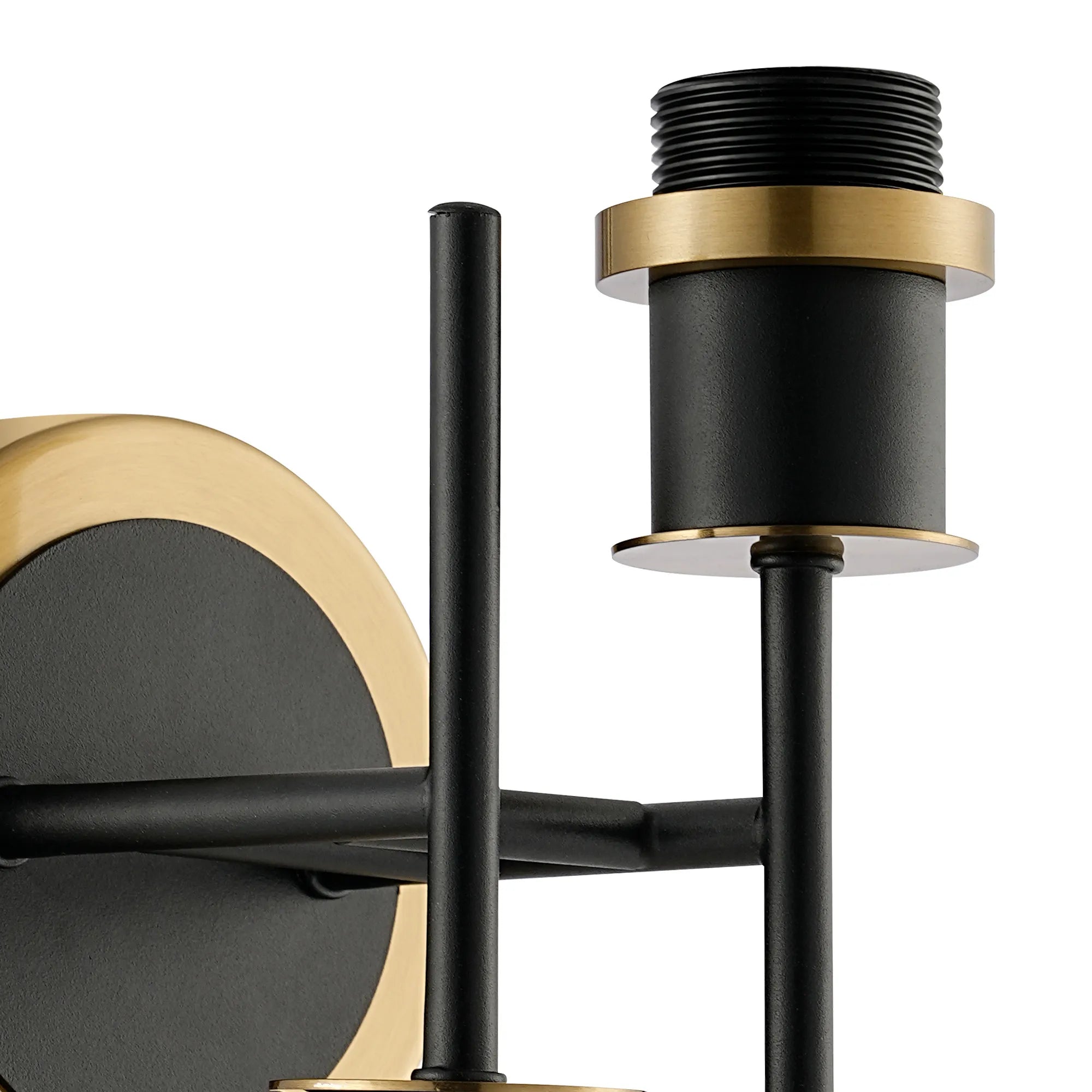 Sycamore Wall Light -Switched 2 Light - Brass & Satin Black