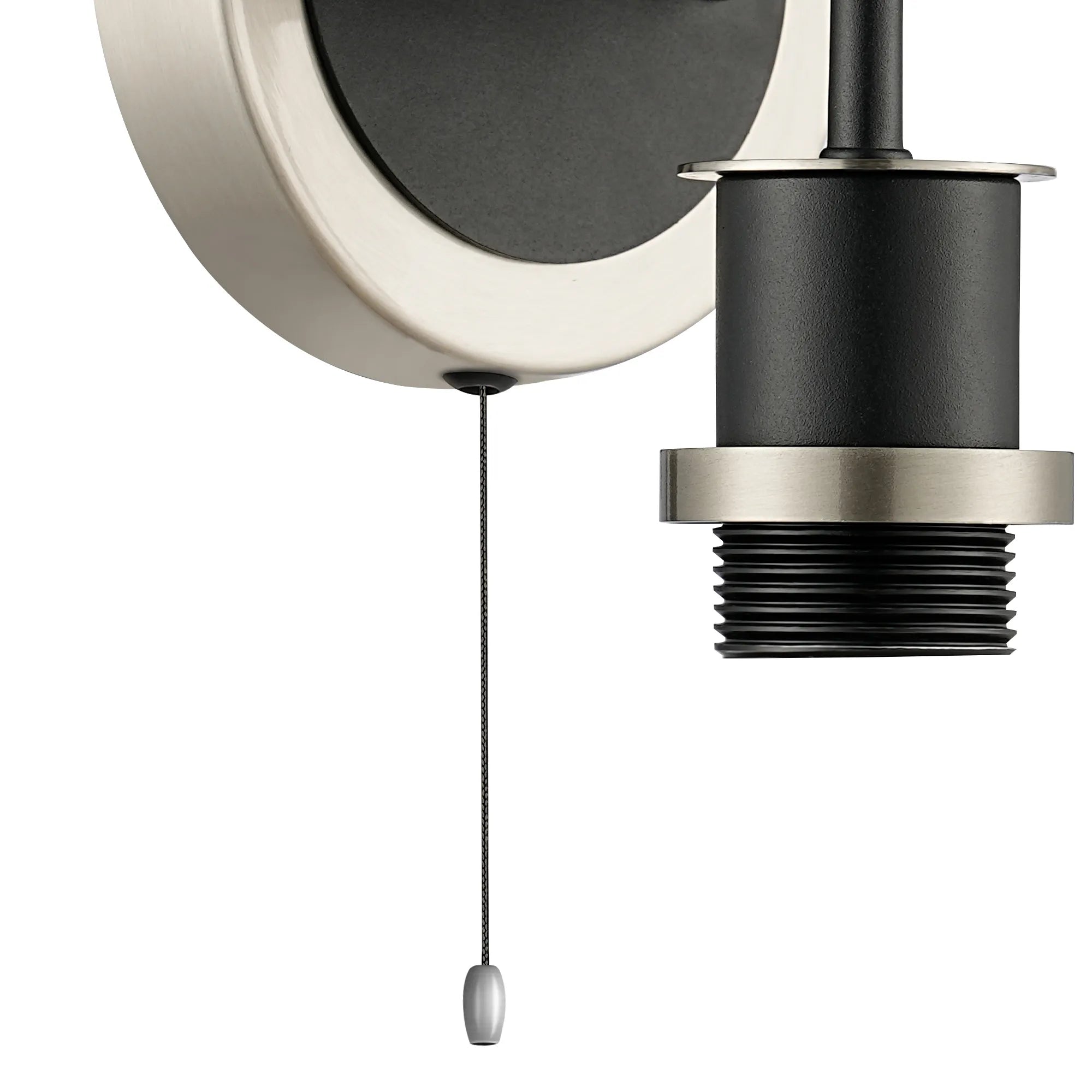 Sycamore Wall Light -Switched 2 Light - Satin Nickel & Satin Black