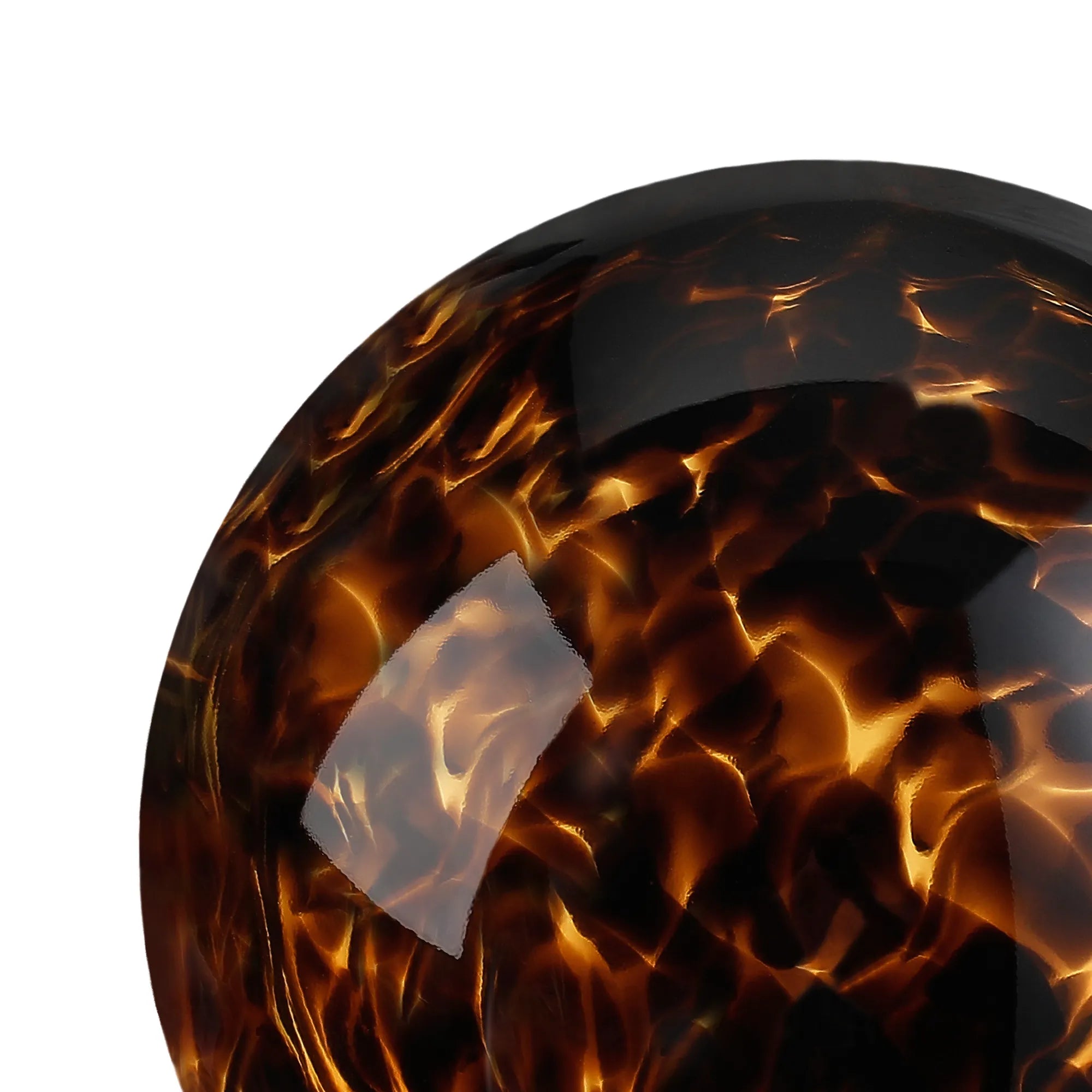 Sycamore 15cm Round Tortoise Shell Glass Shade (M) - Brown & Amber