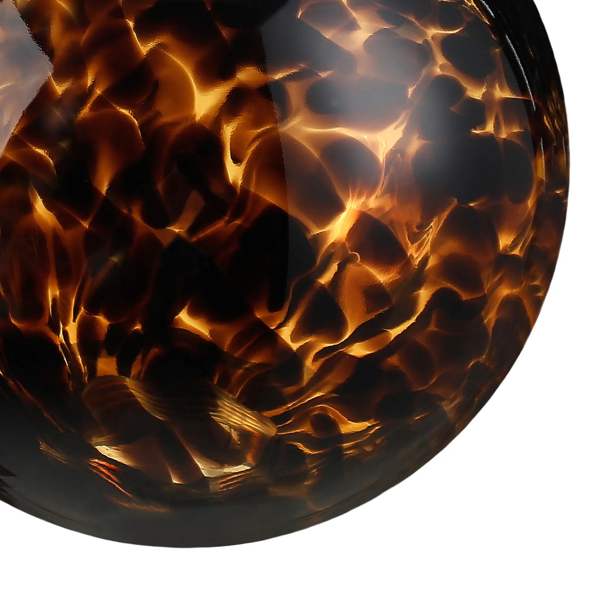 Sycamore 15cm Round Tortoise Shell Glass Shade (M) - Brown & Amber