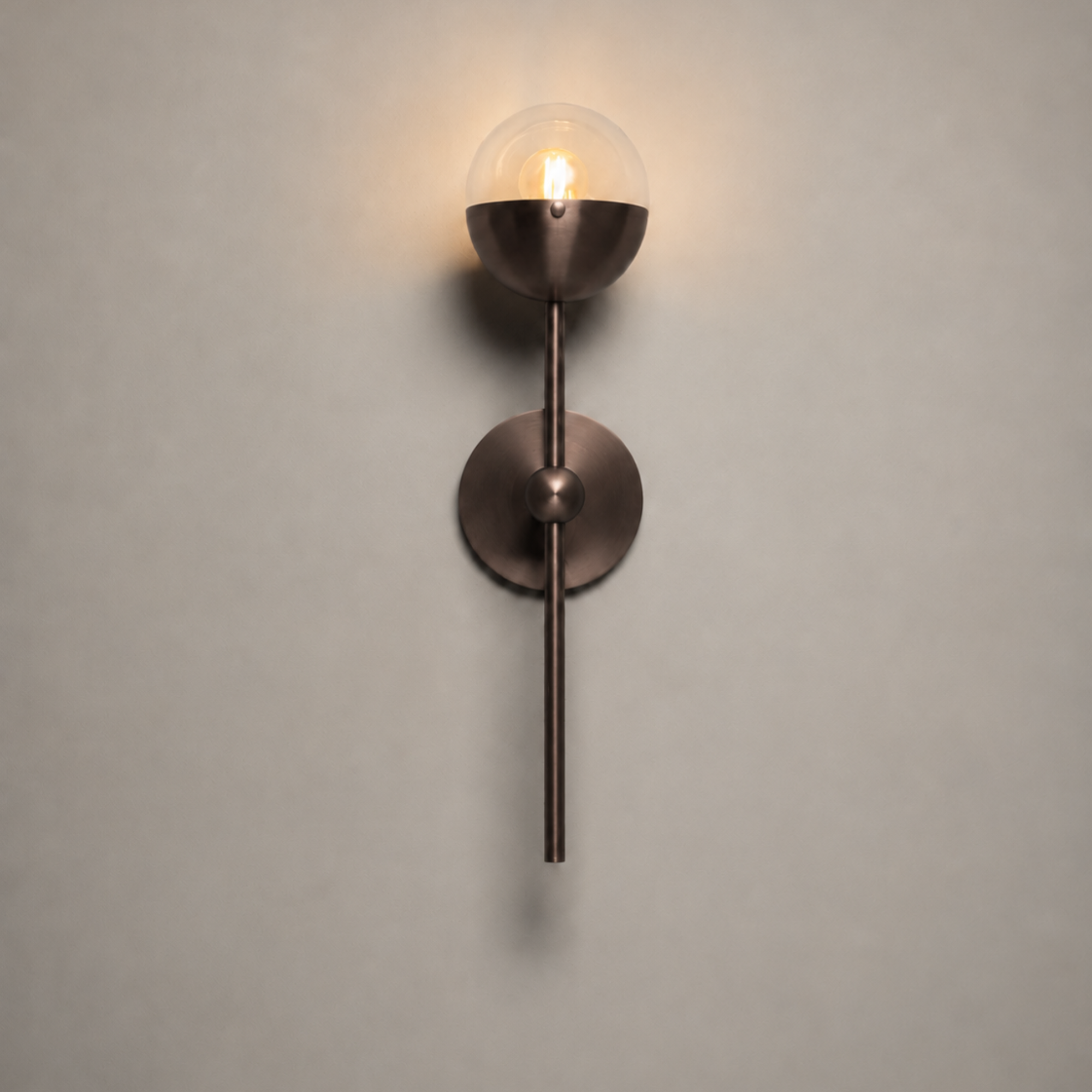 Schwung Molecule Single Wall Sconce Light - Transparent Glass