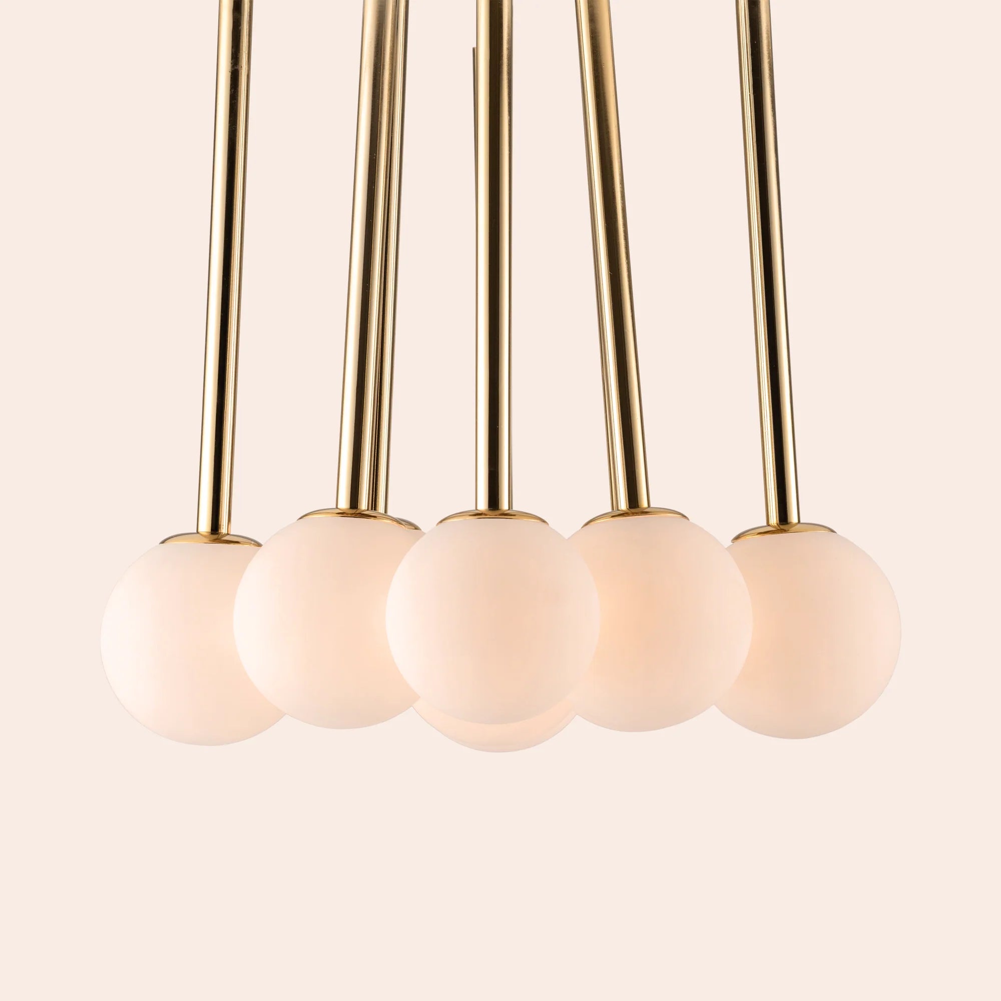 houseof. Opal Ball Cluster Ceiling Light - Brass
