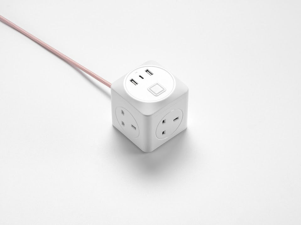 houseof. Extension Lead - Blossom Pink Fabric Cable