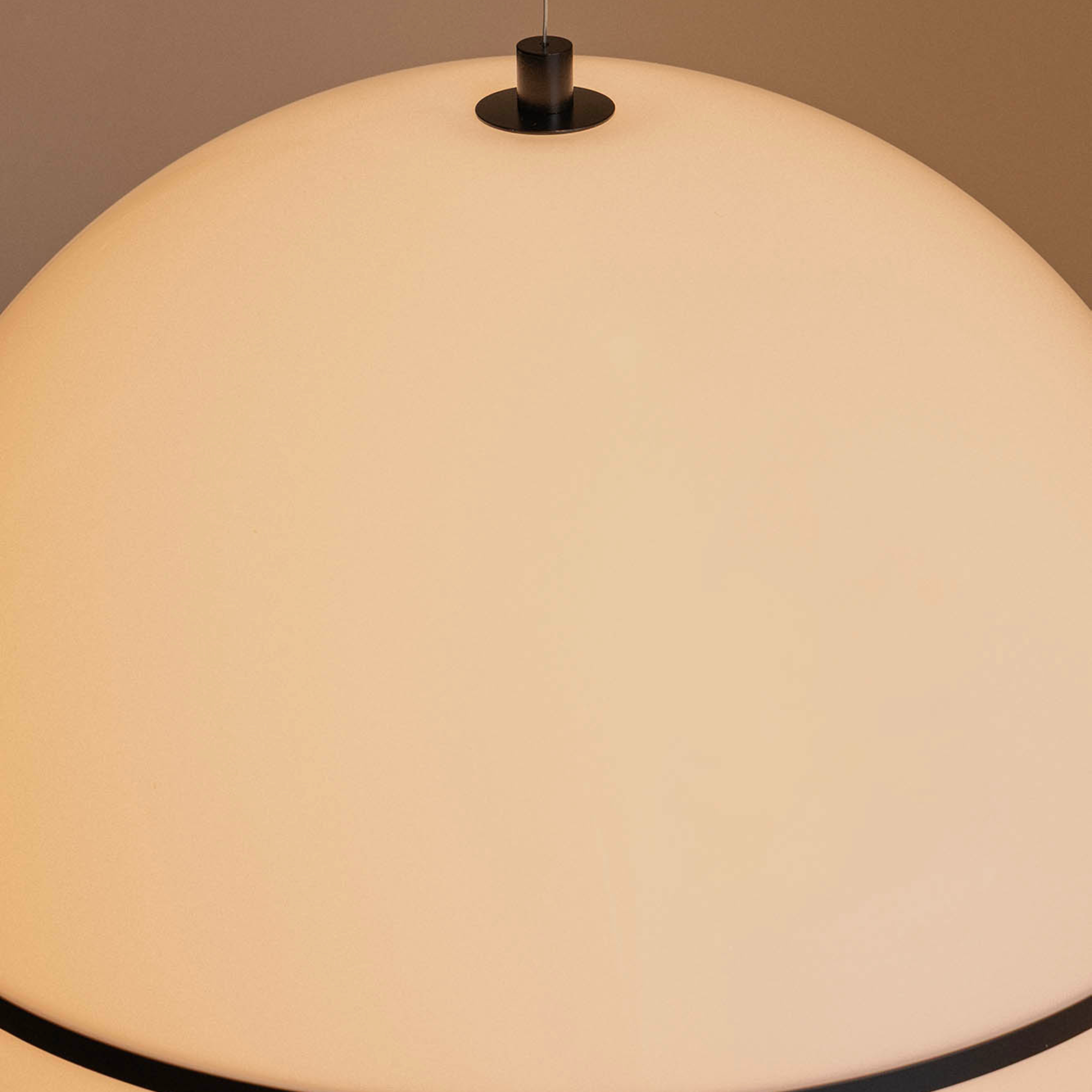 Faro DOME Medium Ceiling Pendant Lamp - Satin Black & Gloss White