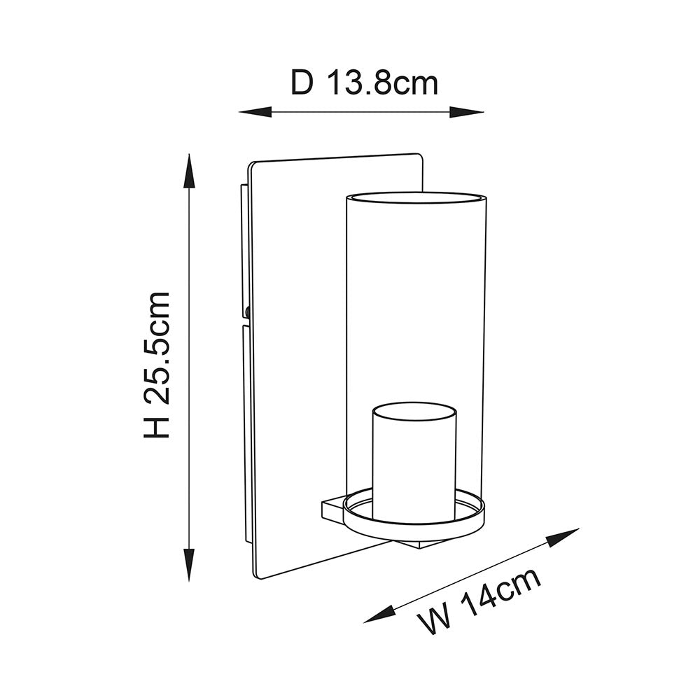 Utopia Swirl Single Wall Light - Hammered Brass Plate & Textured Clear Glass