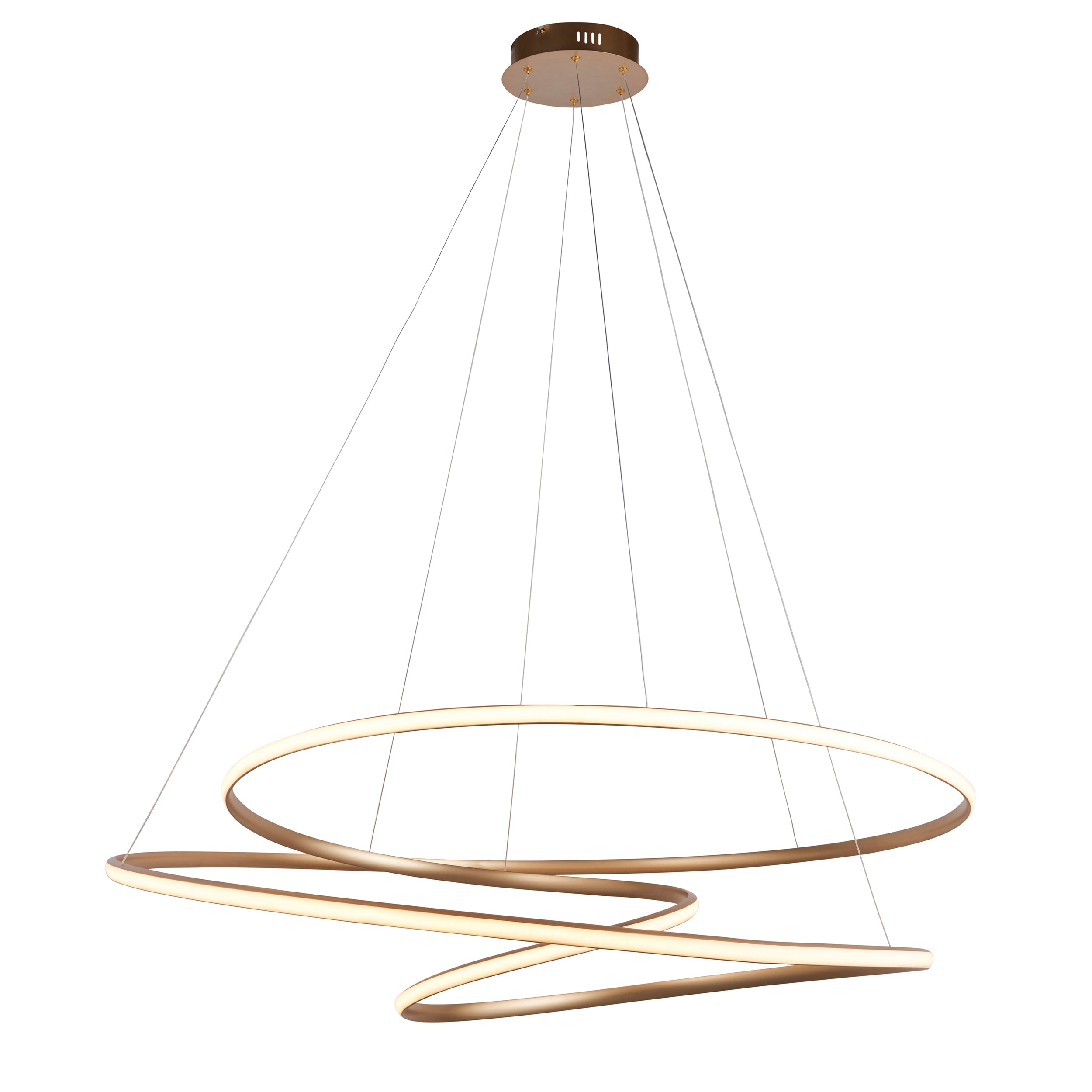 Utopia Ribbon Hoop Pendant - Gold - Extra Large