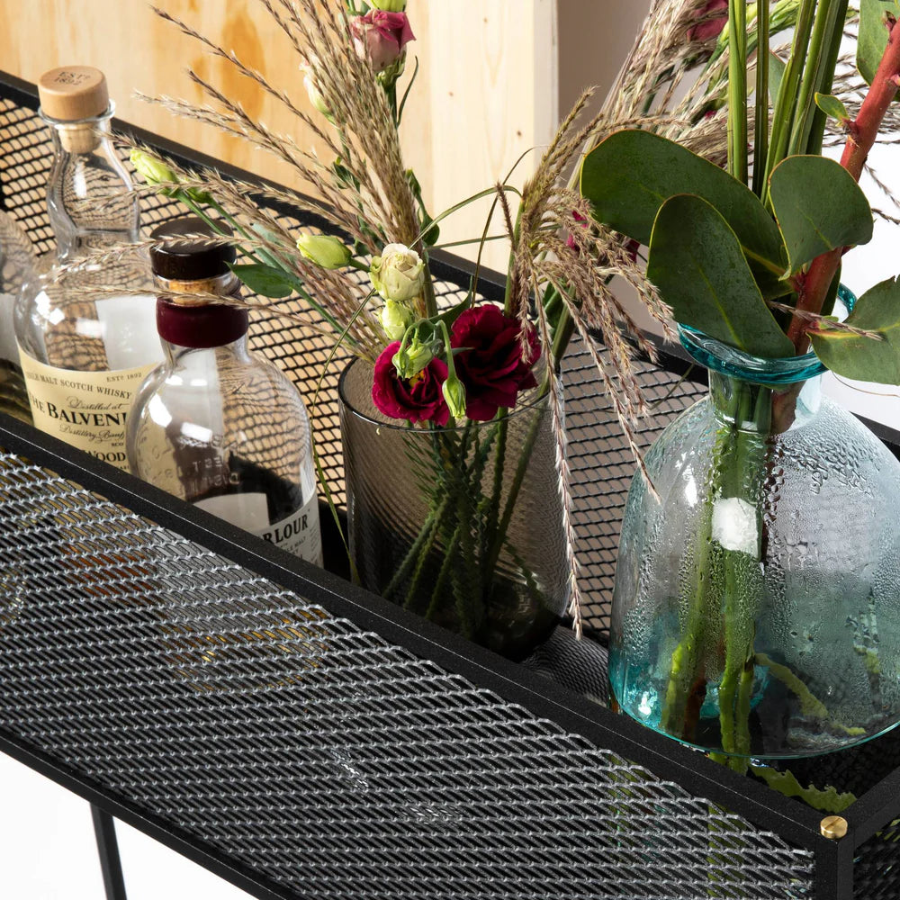 Buster + Punch Meshed Planter - Matt Black Steel