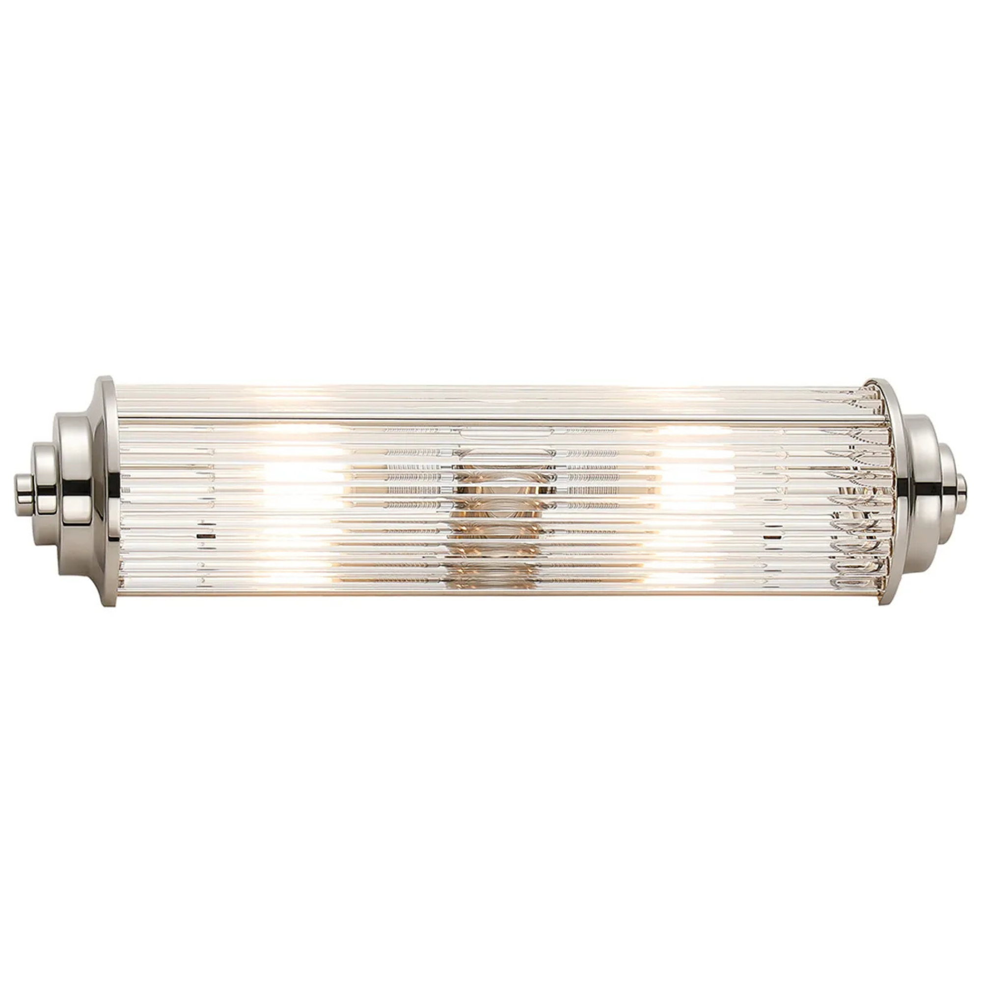 Fabula Wedgewood 2 Light Glass Rod Wall Light G9 IP44 - Polished Nickel