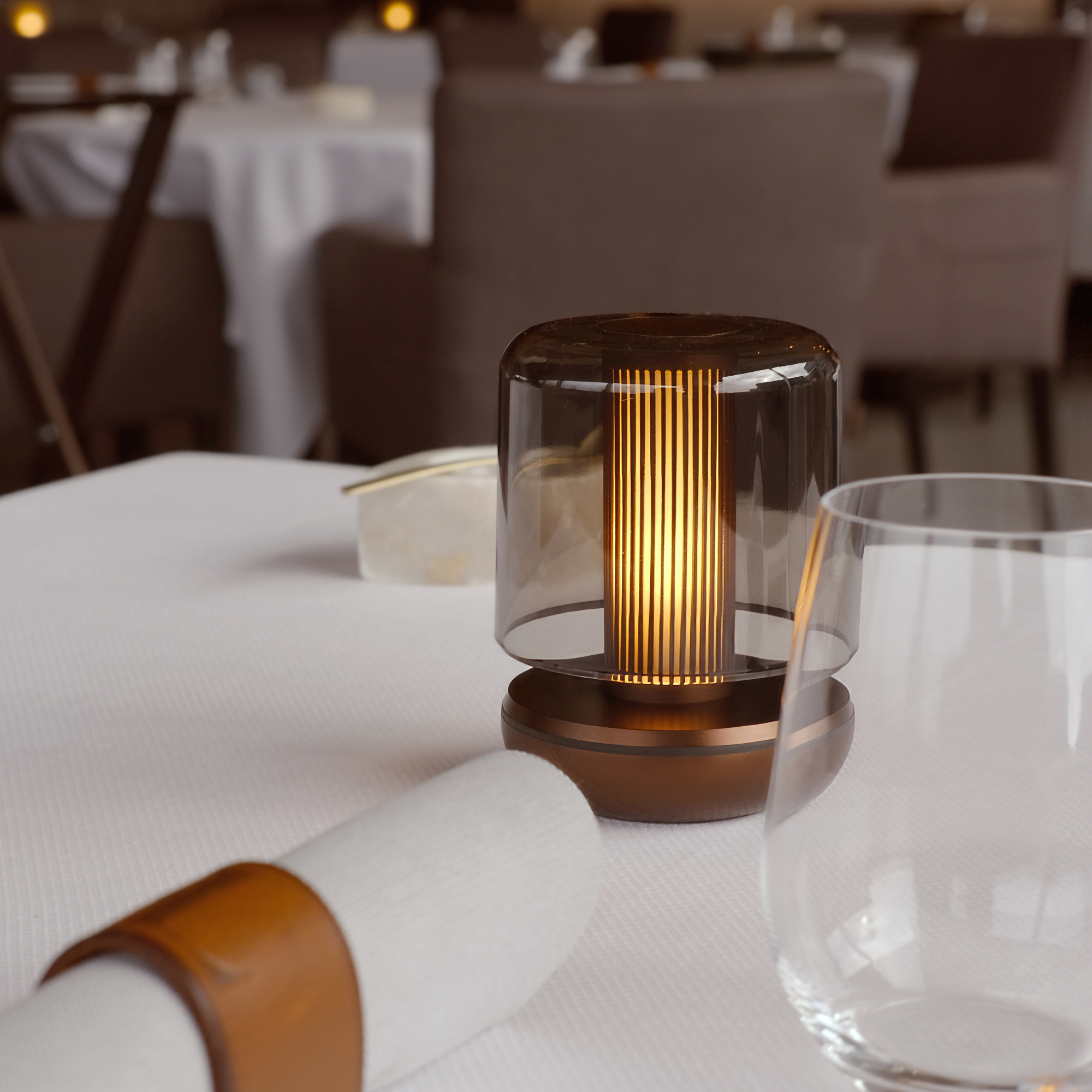 Humble Firefly Table Lamp - Bronze & Smoked Shade