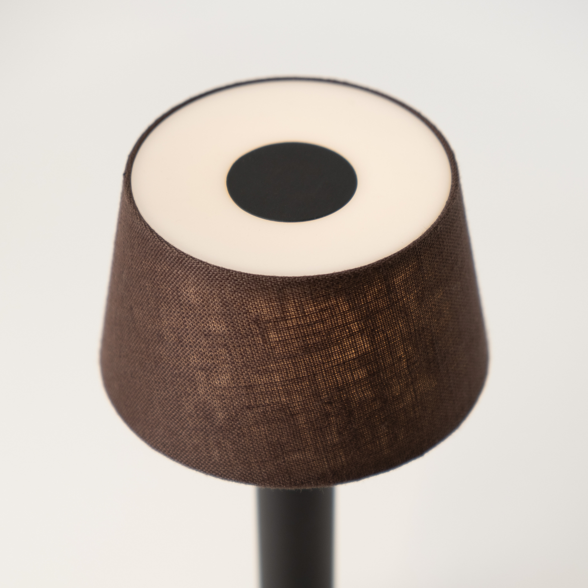 Humble Two Table Light - Black & Brown Linen Shade