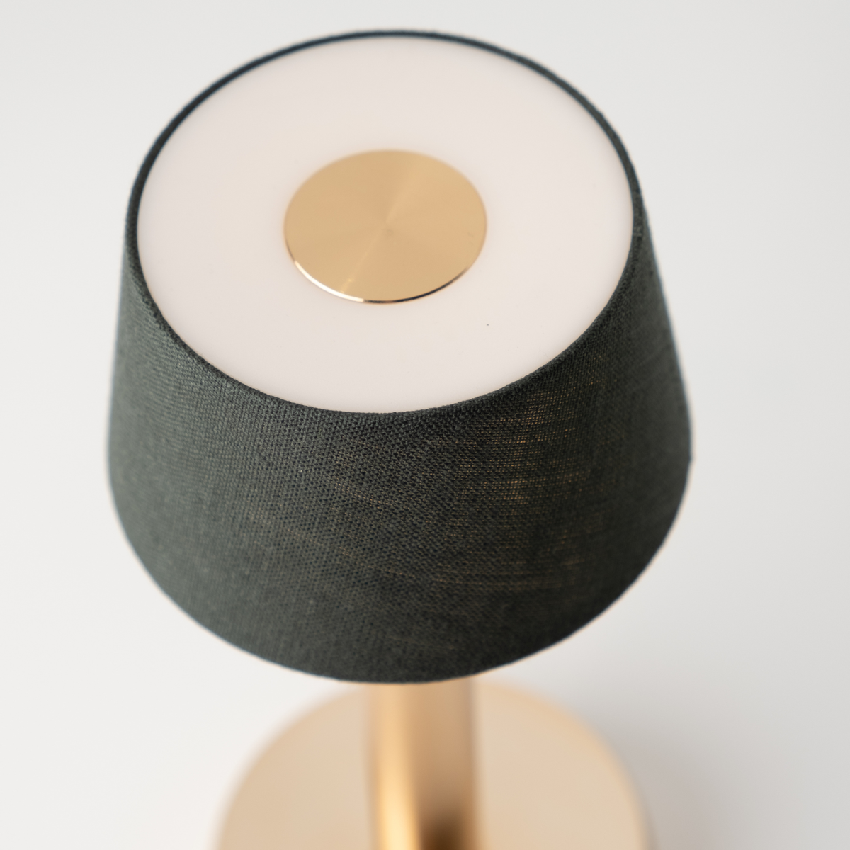 Humble Two Table Light - Gold & Emerald Linen Shade
