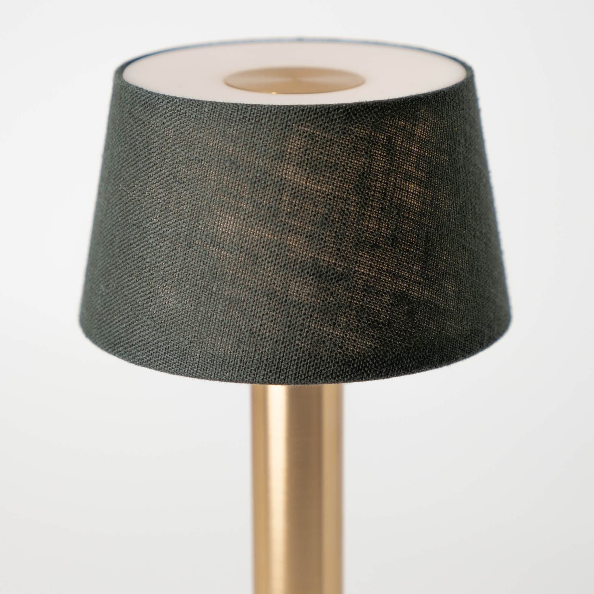 Humble Two Table Light - Gold & Emerald Linen Shade