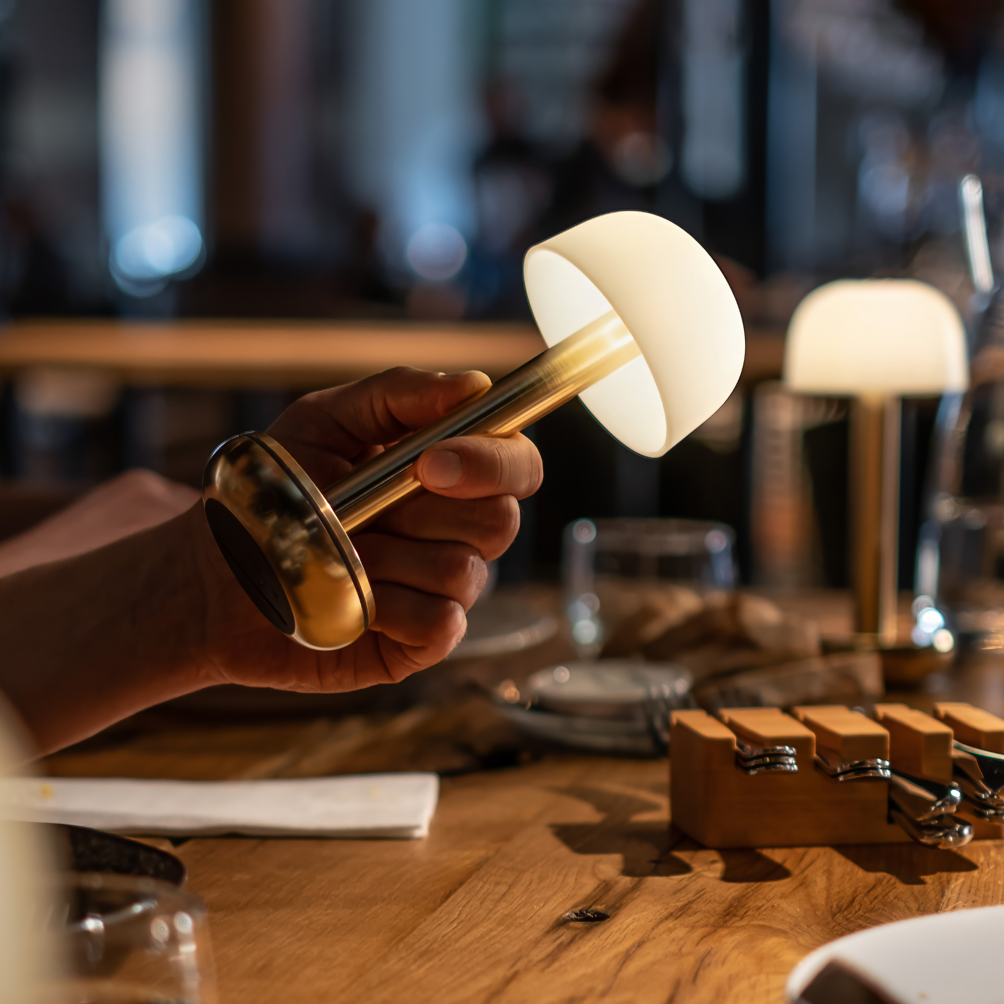 Humble Two Table Light - Gold & Frosted Shade