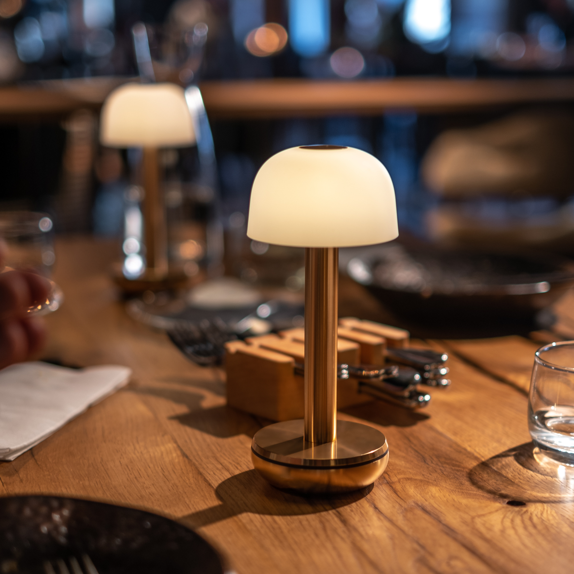 Humble Two Table Light - Gold & Frosted Shade