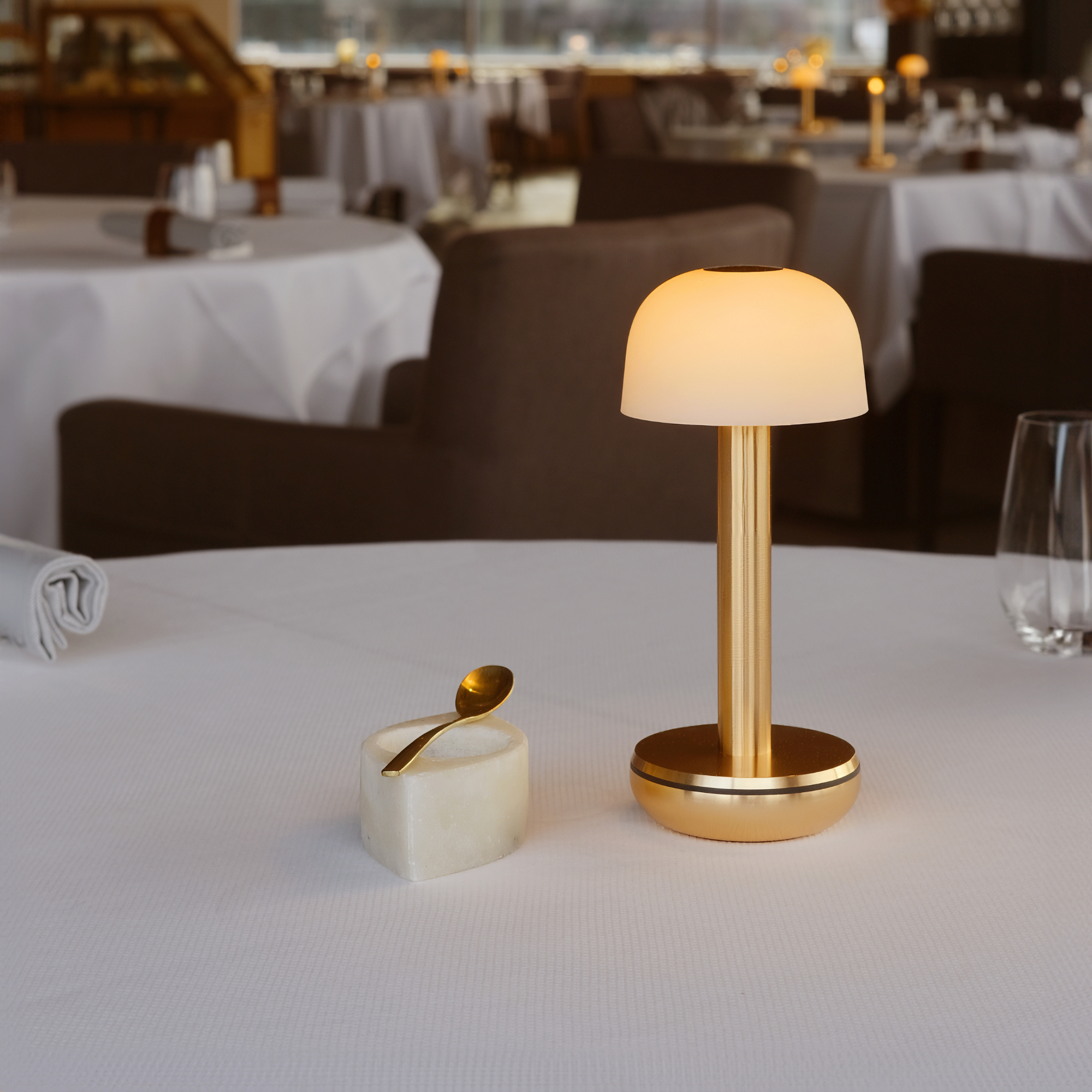 Humble Two Table Light - Gold & Frosted Shade