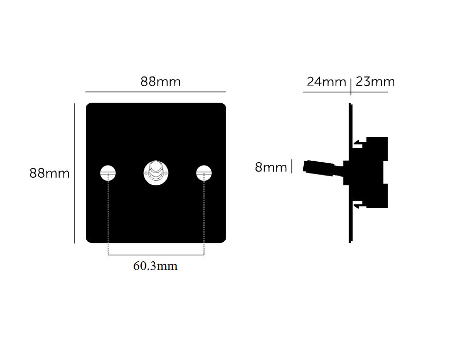 Buster + Punch 1G Intermediate Toggle Switch 3-Way - Cross Knurl