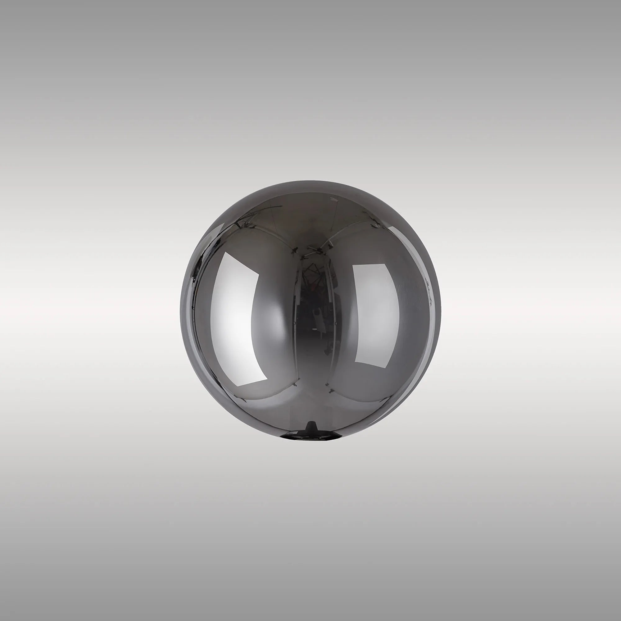 Deacon 10cm Round Chrome Plated Glass