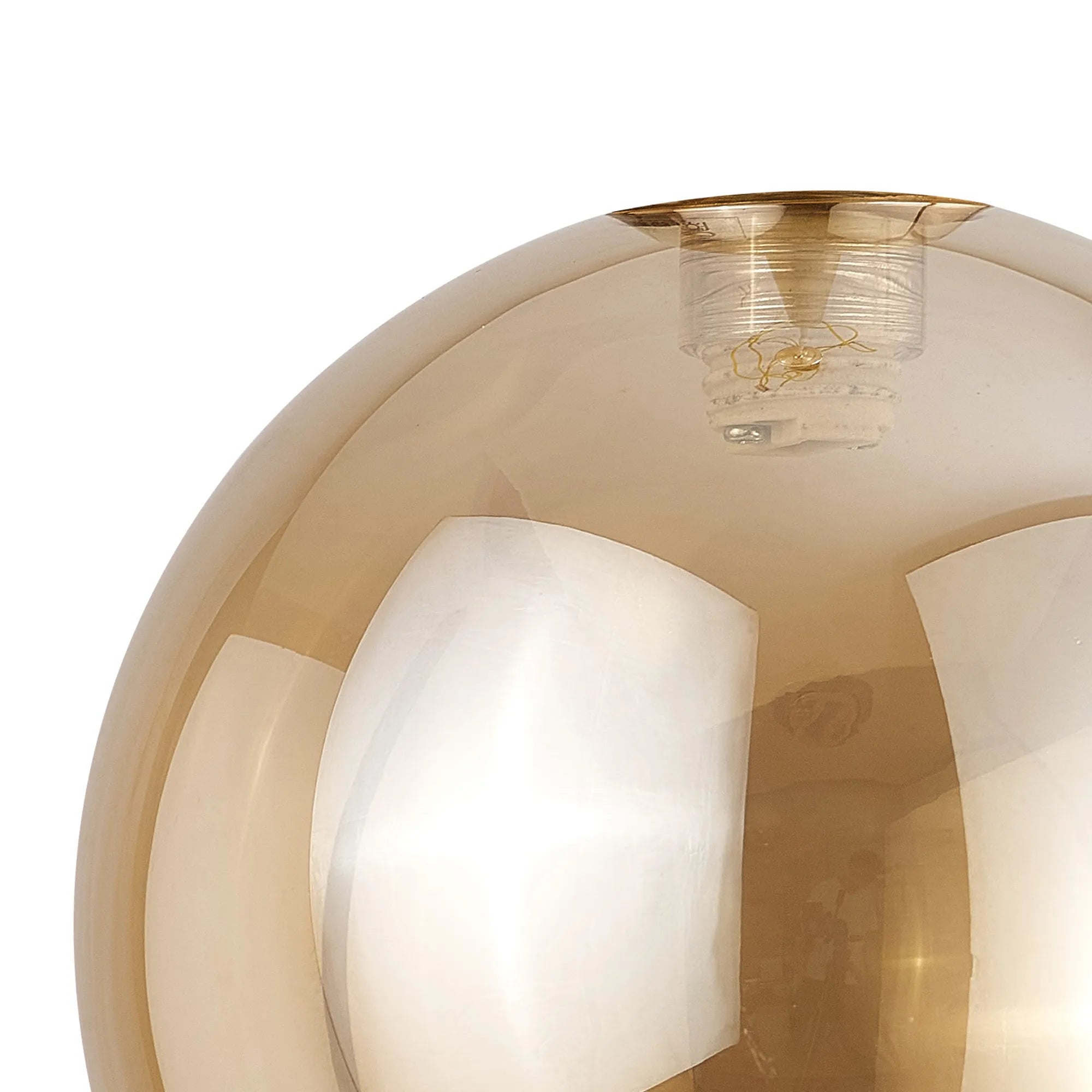 Deacon 18cm Round Amber Plated Glass