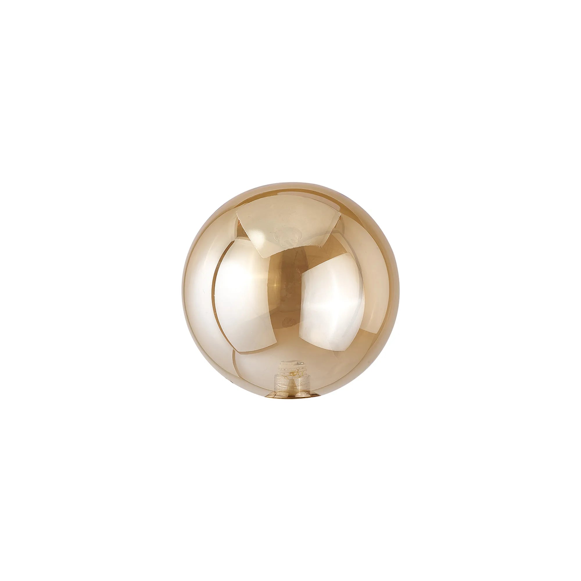 Deacon 9cm Round Amber Plated Glass