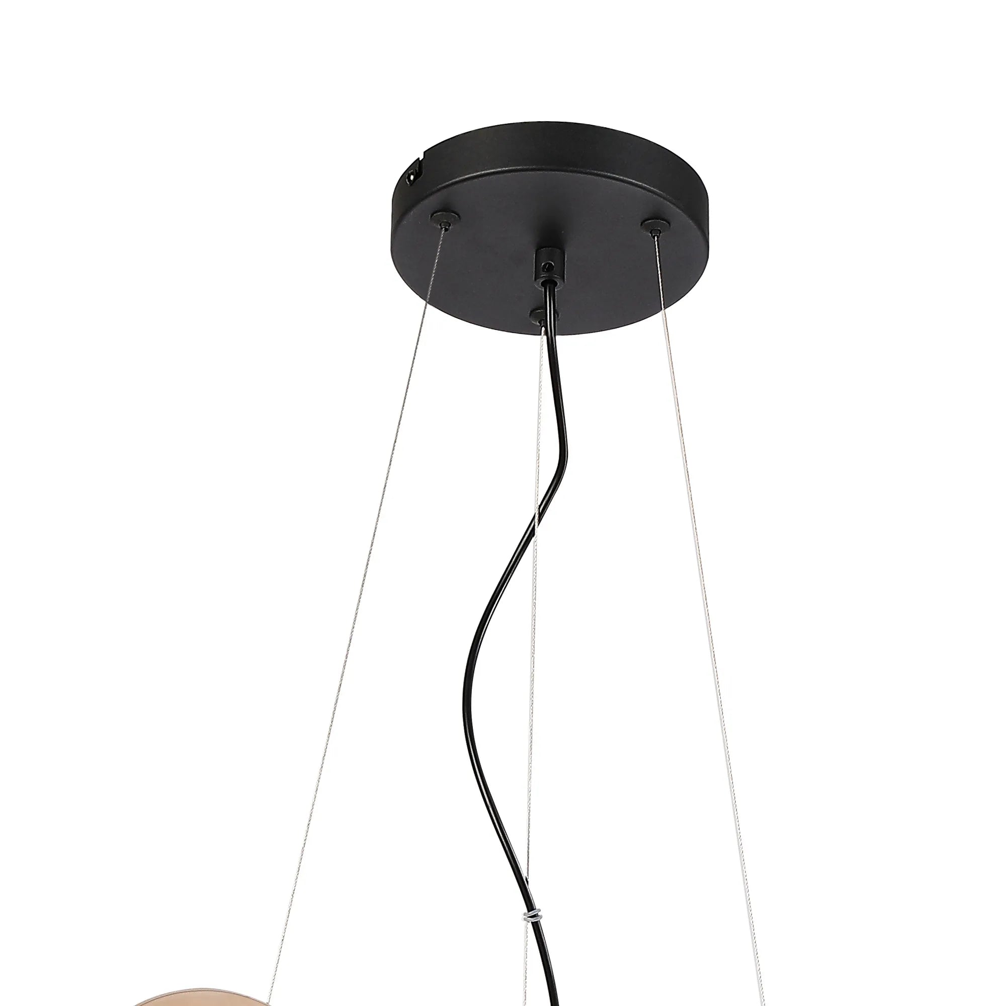 Deacon Twisted Pendant 12 Light - Satin Black Amber Plated Glass