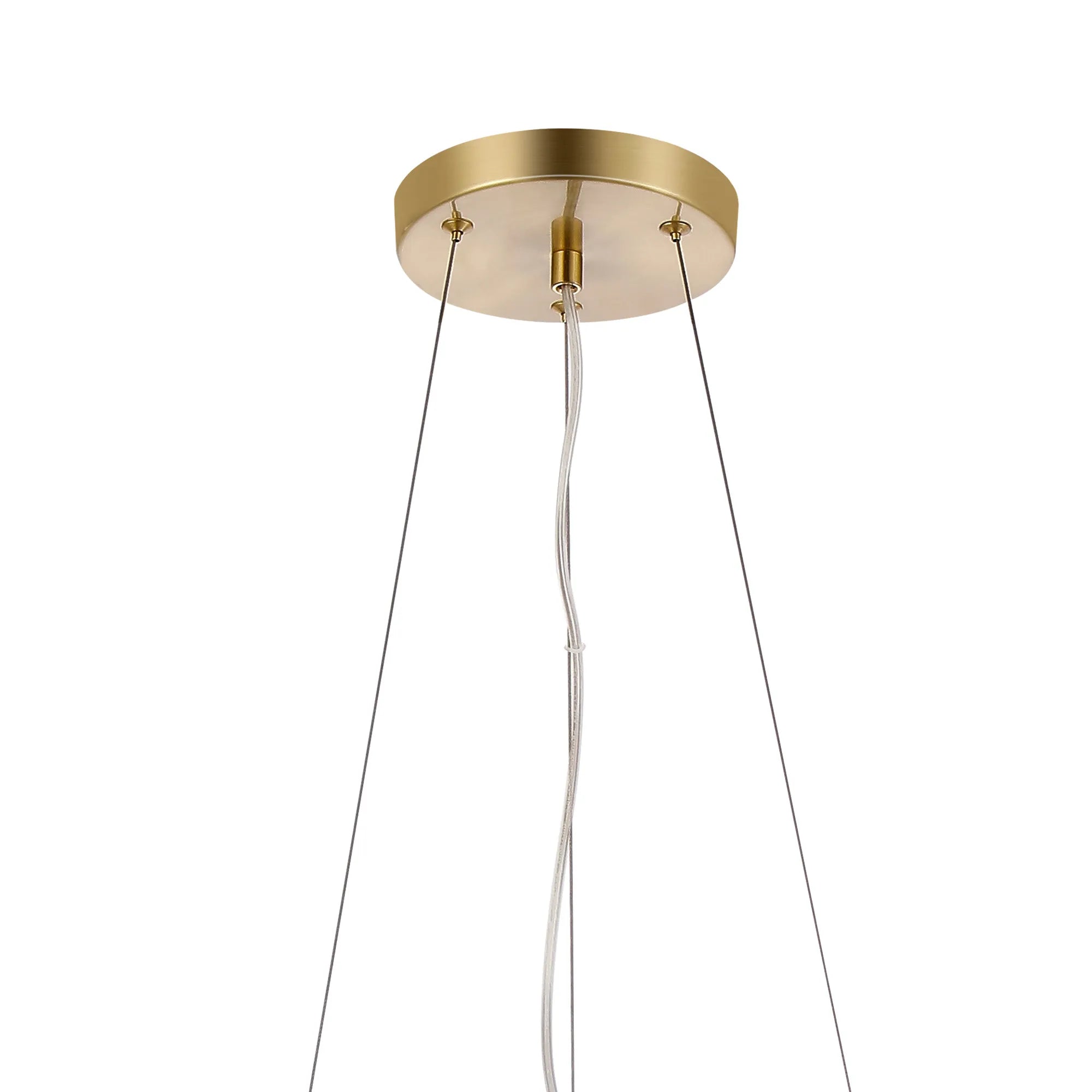 Deacon Twisted Pendant 12 Light - Satin Gold Amber Plated Glass