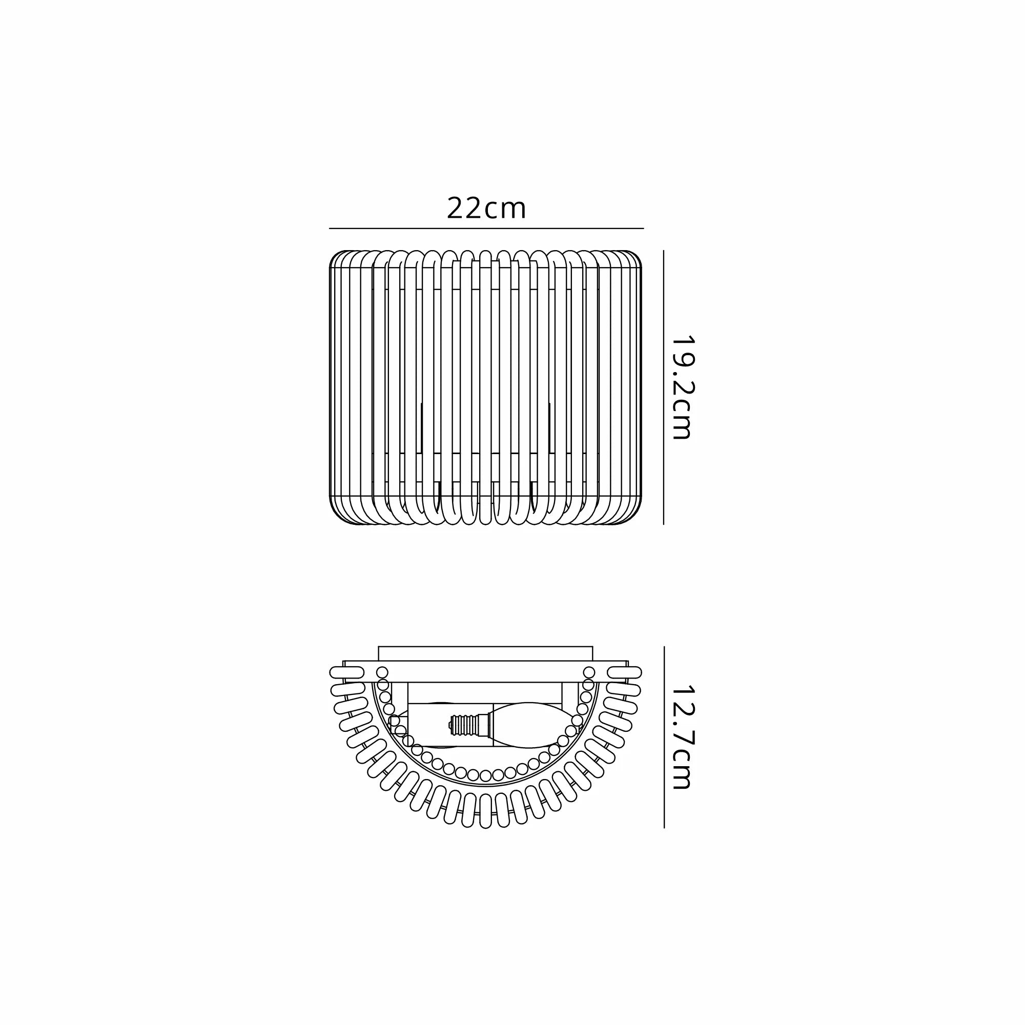 Fabula Kingsley Small Wall Light - Black & Smoked Glass