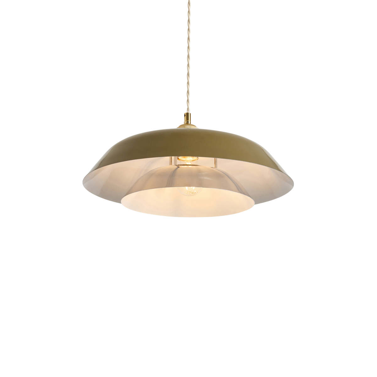 MADE.COM Eero Easy Fit Shade in Green with Chrome Inner