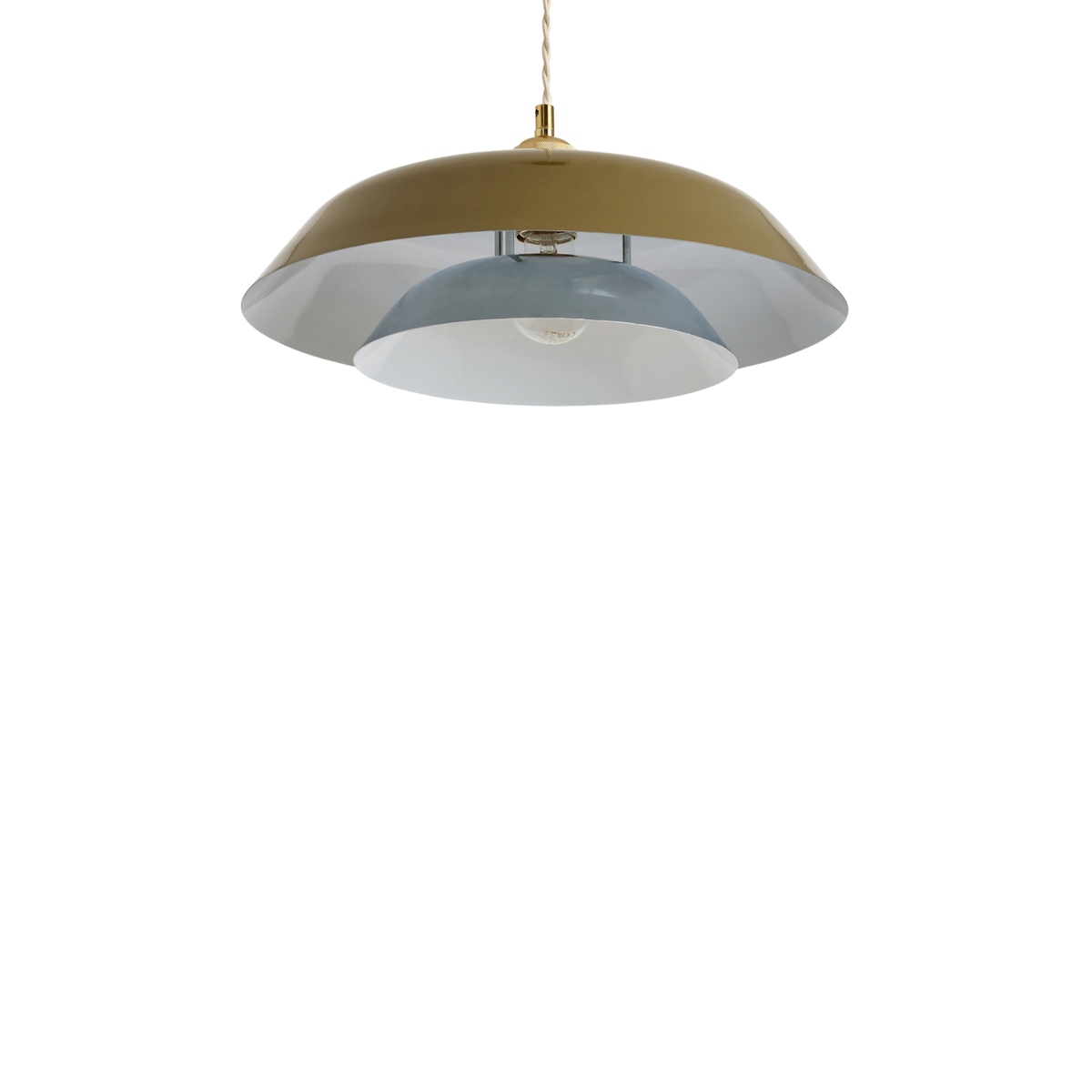 MADE.COM Eero Easy Fit Shade in Green with Chrome Inner
