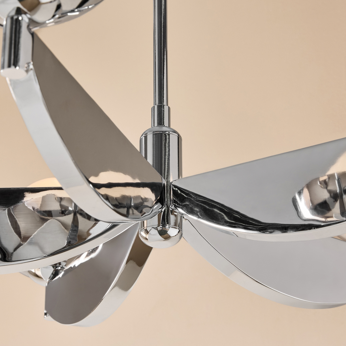 MADE.COM Layla Large Ceiling Light in Chrome with White Glass Sphere Shades
