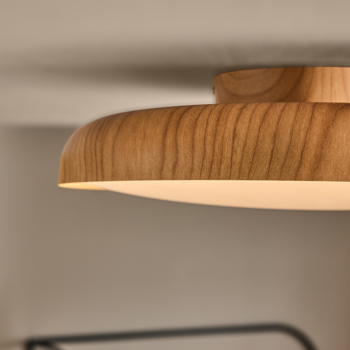 MADE.COM Nura Flush IP44 Bathroom Ceiling Light - Wood Effect
