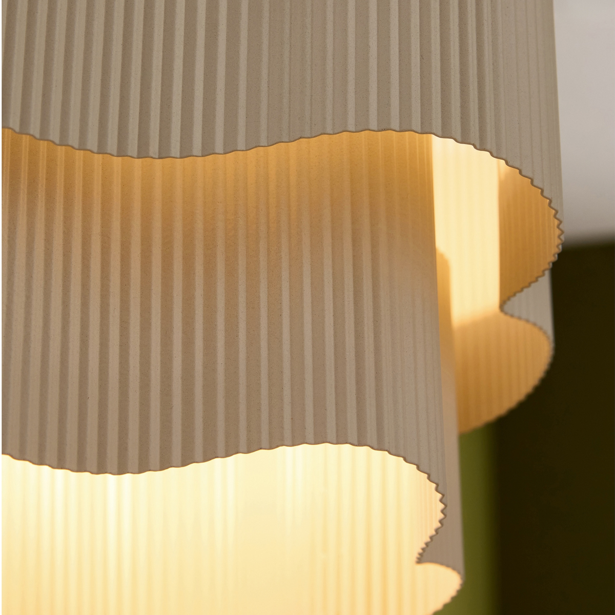 MADE.COM Sydney Easy Fit Ceiling Shade in Cream Fluted Metal