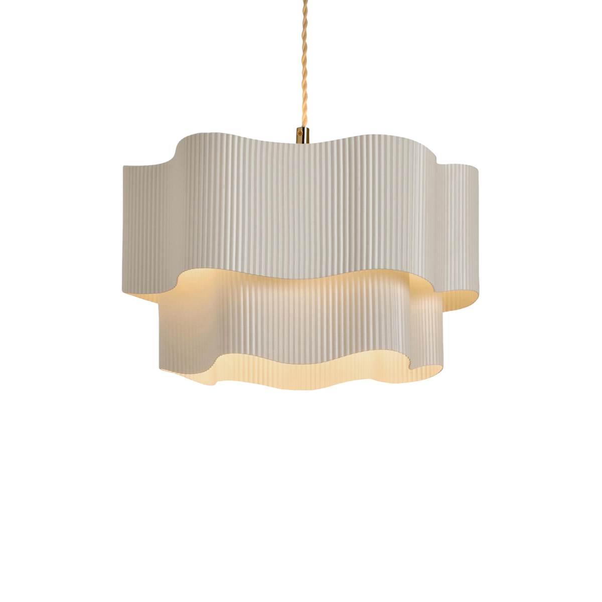 MADE.COM Sydney Easy Fit Ceiling Shade in Cream Fluted Metal