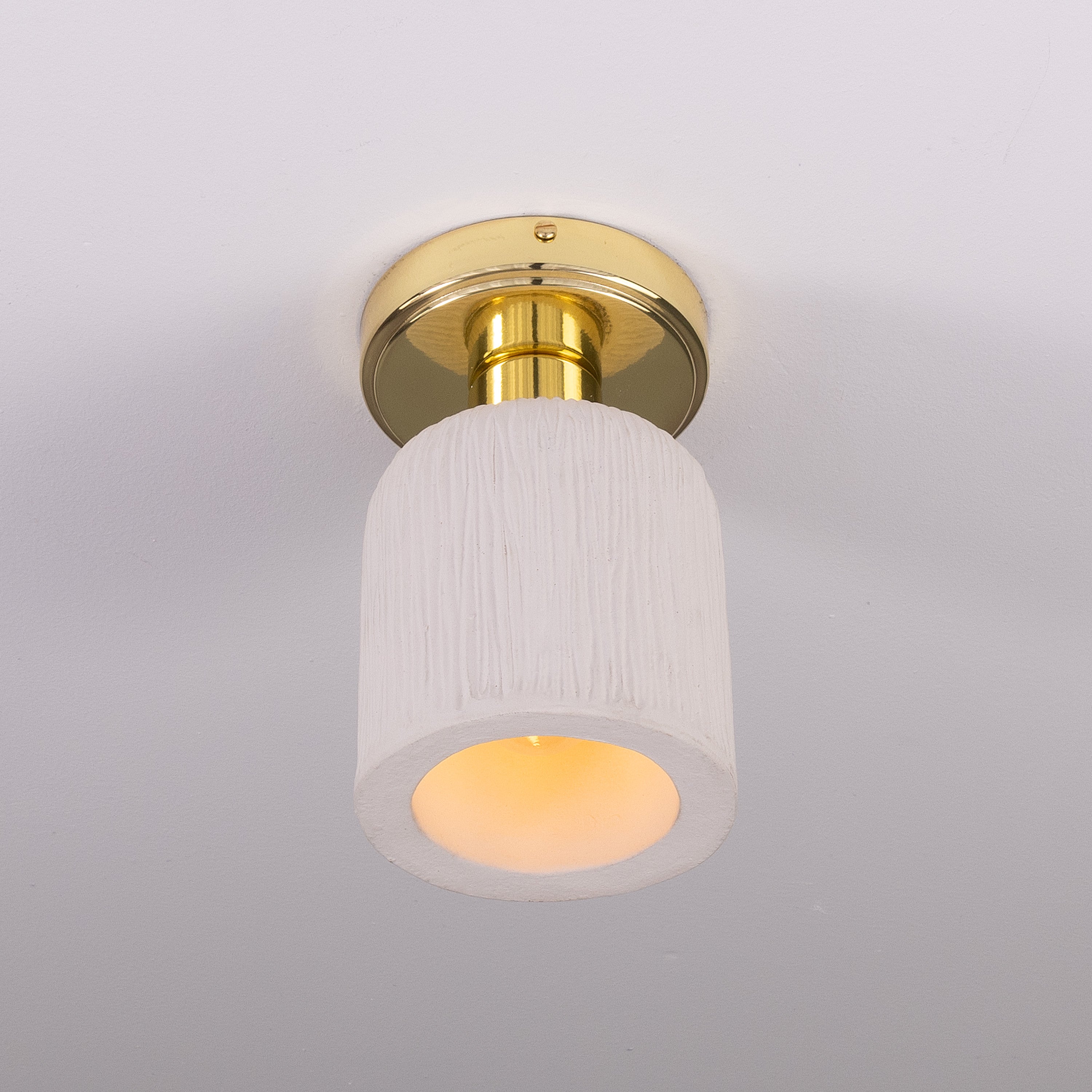 Mullan Osier Ceiling Light - Matte White Striped with Finish Options