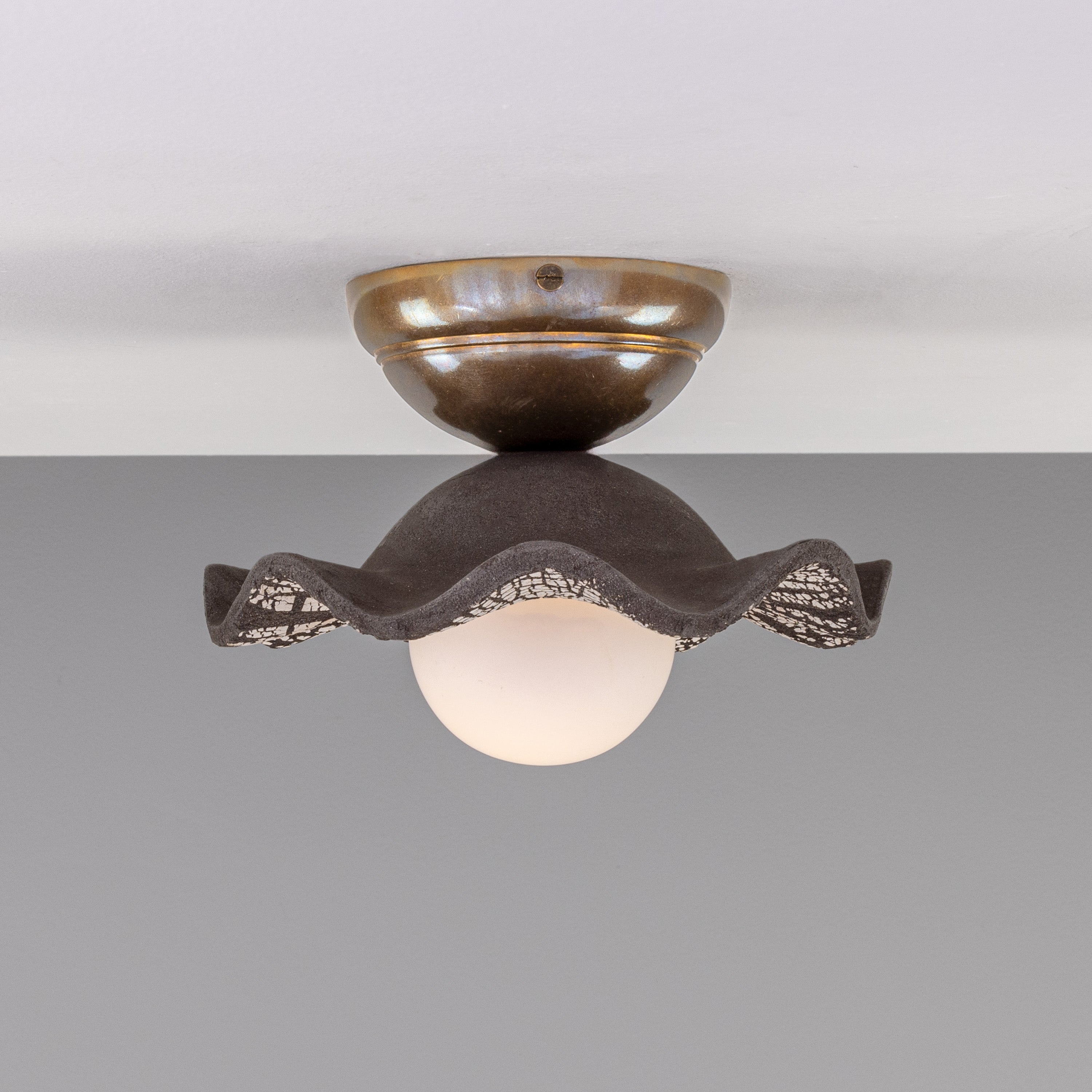 Mullan Rivale Ceiling Light - Black Clay with Finish Options
