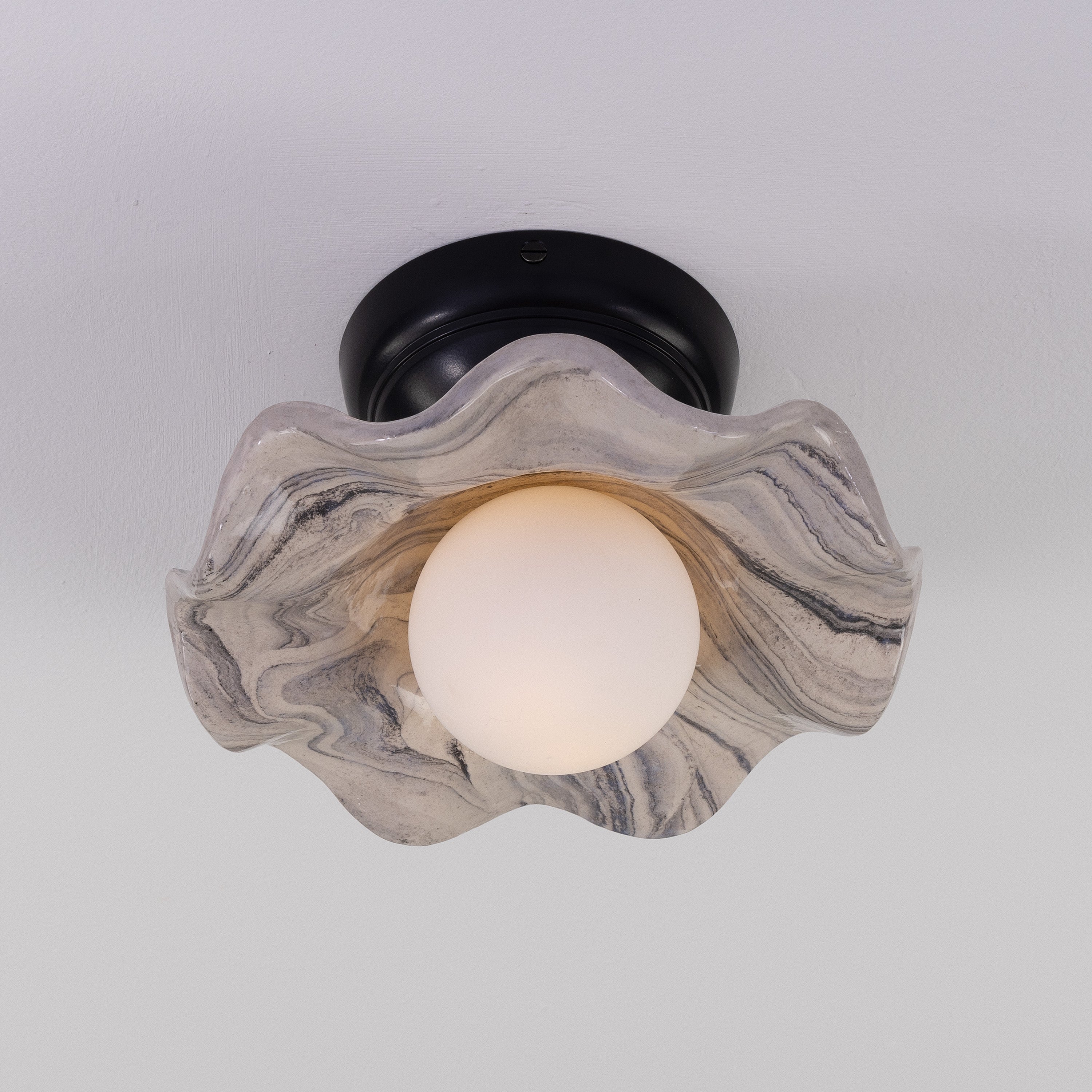 Mullan Rivale Ceiling Light - Marbled with Finish Options