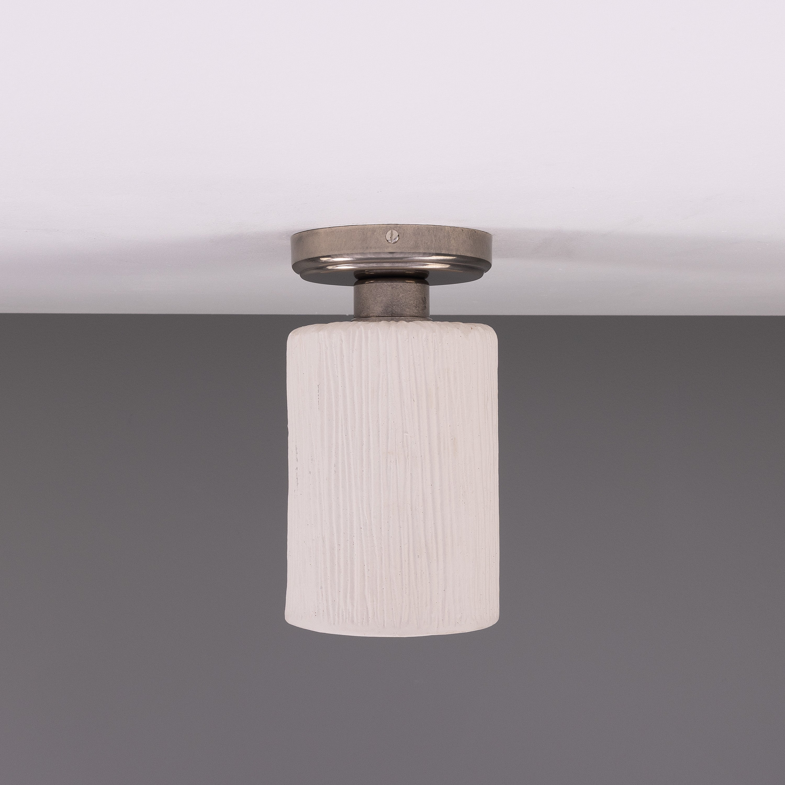 Mullan Senna Ceiling Light - Matte White Striped with Finish Options