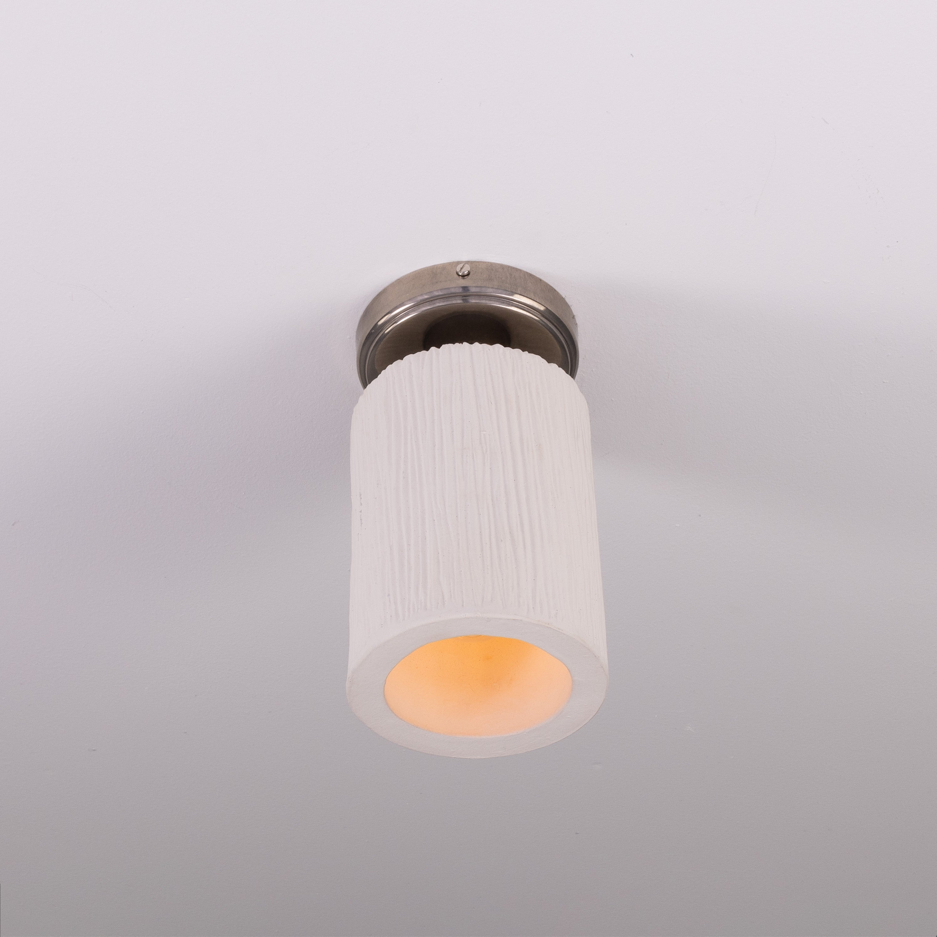 Mullan Senna Ceiling Light - Matte White Striped with Finish Options
