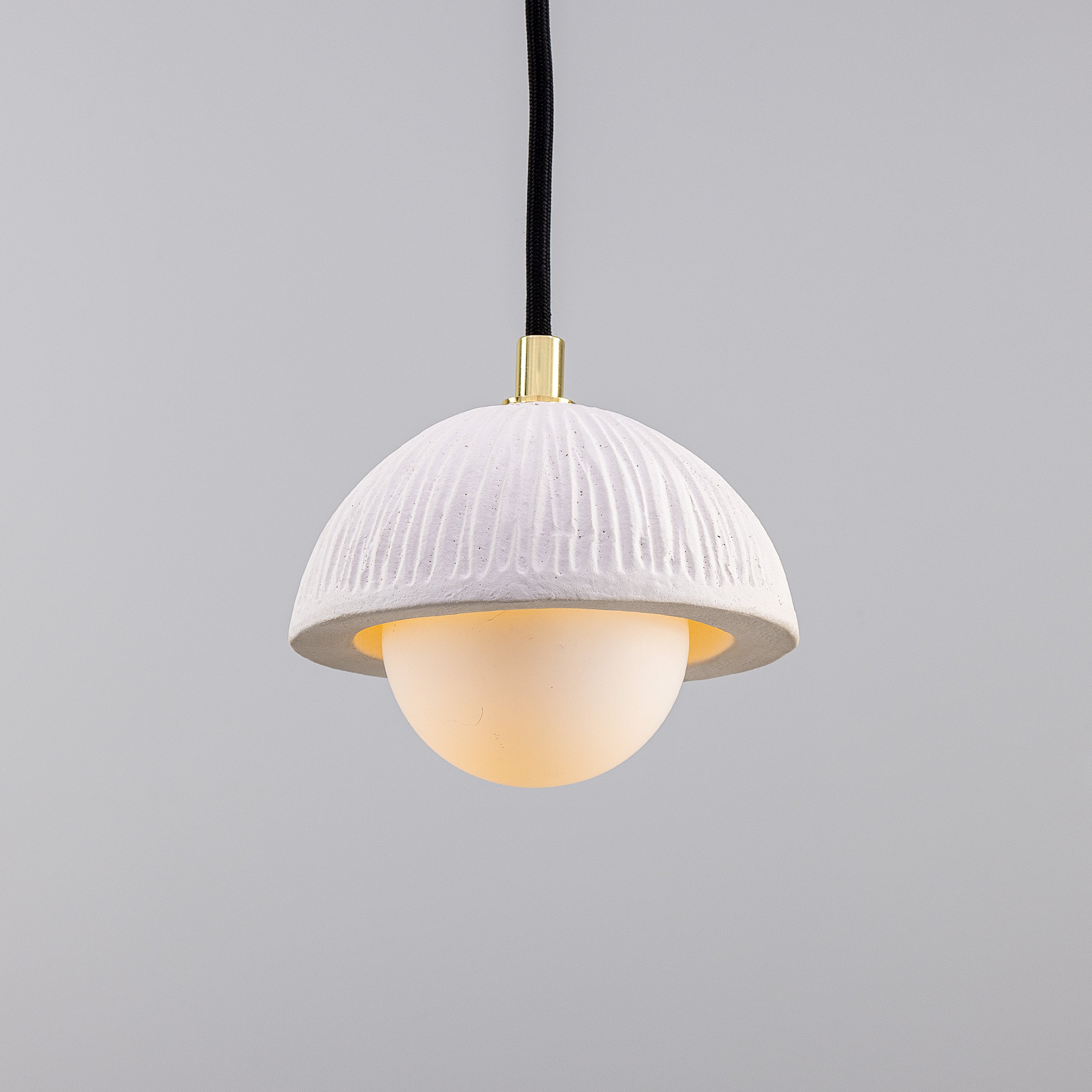 Mullan Ferox Pendant - Matte White Striped with Finish Options