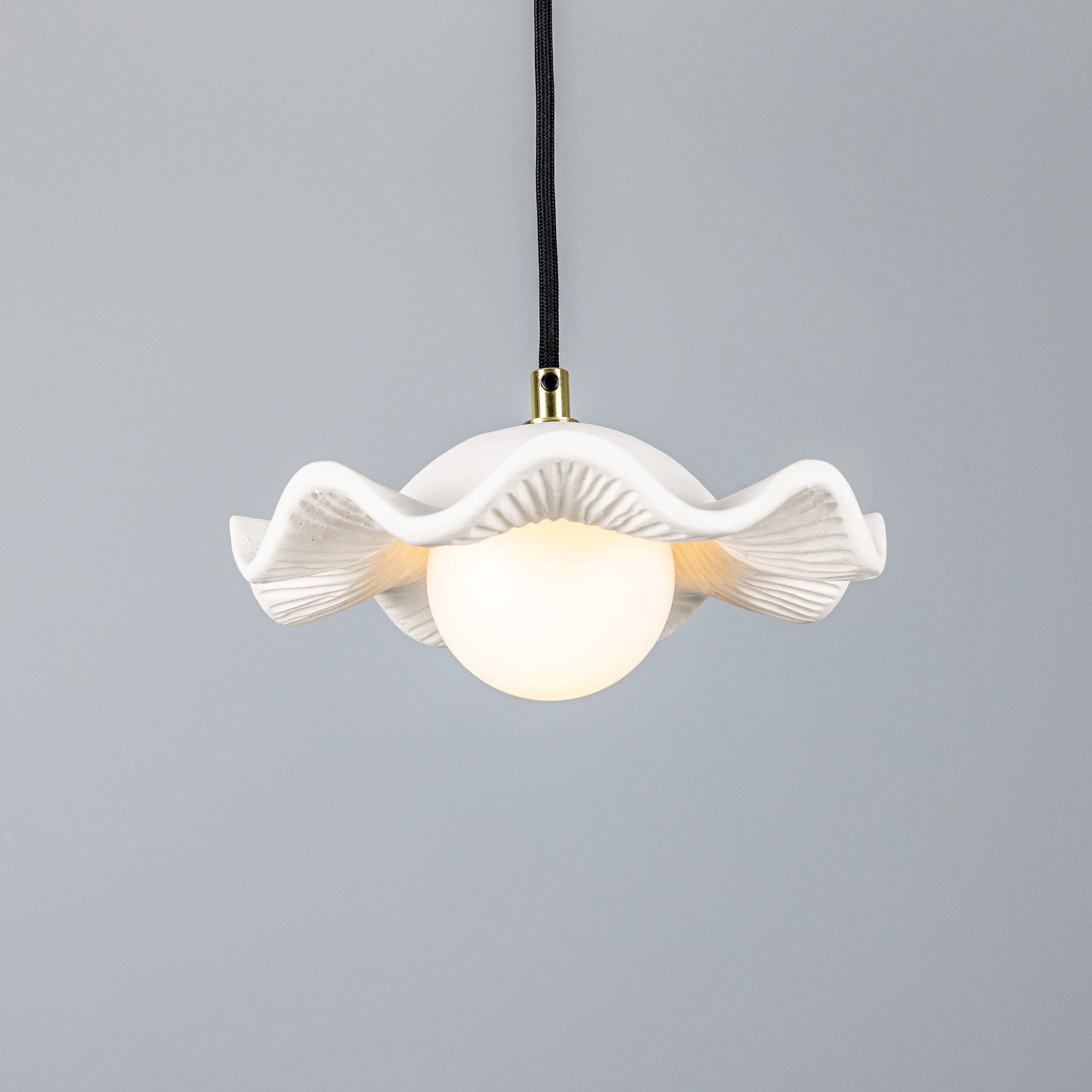 Mullan Rivale Pendant - Matte White Striped with Finish Options