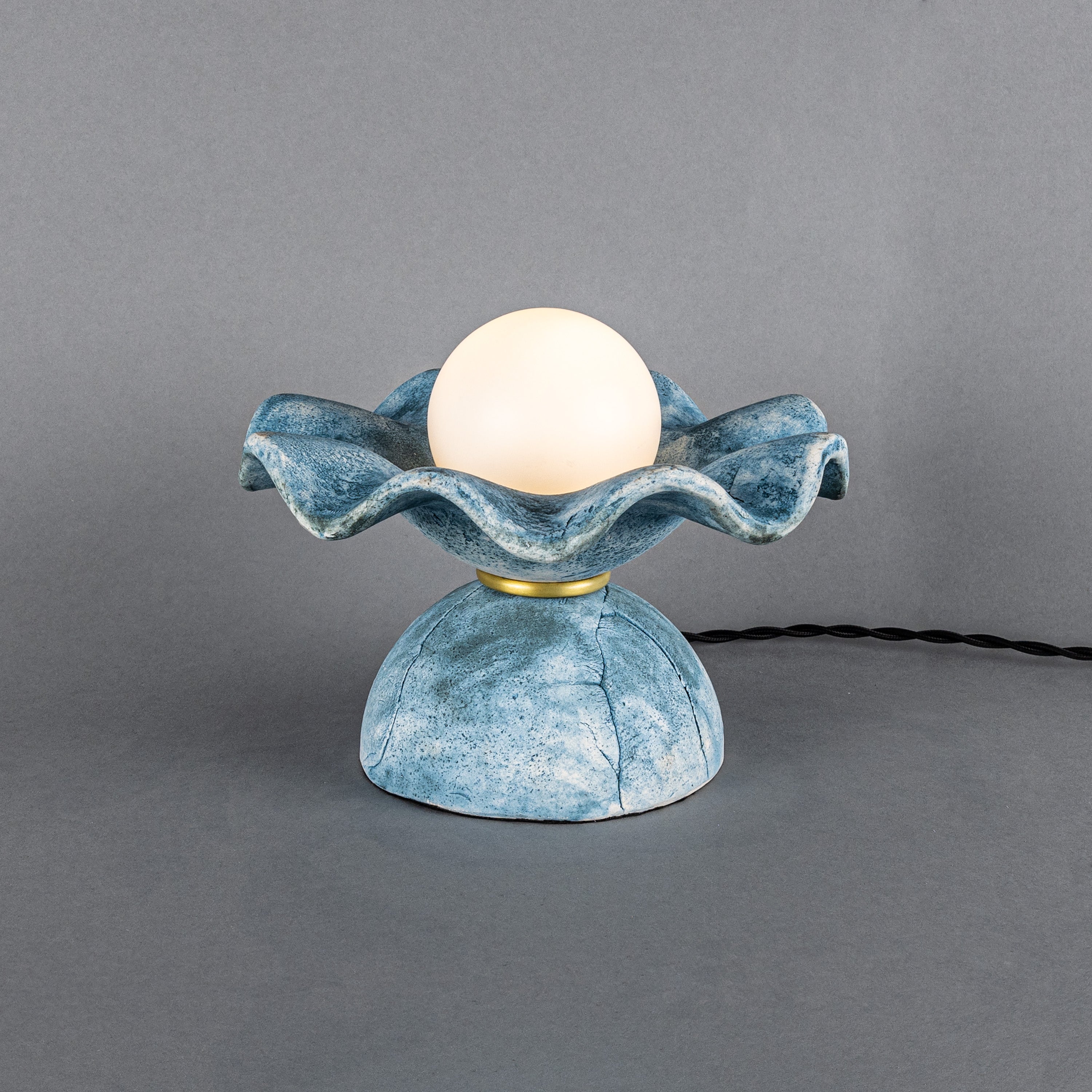Mullan Rivale Table Lamp - Blue Earth with Finish Options
