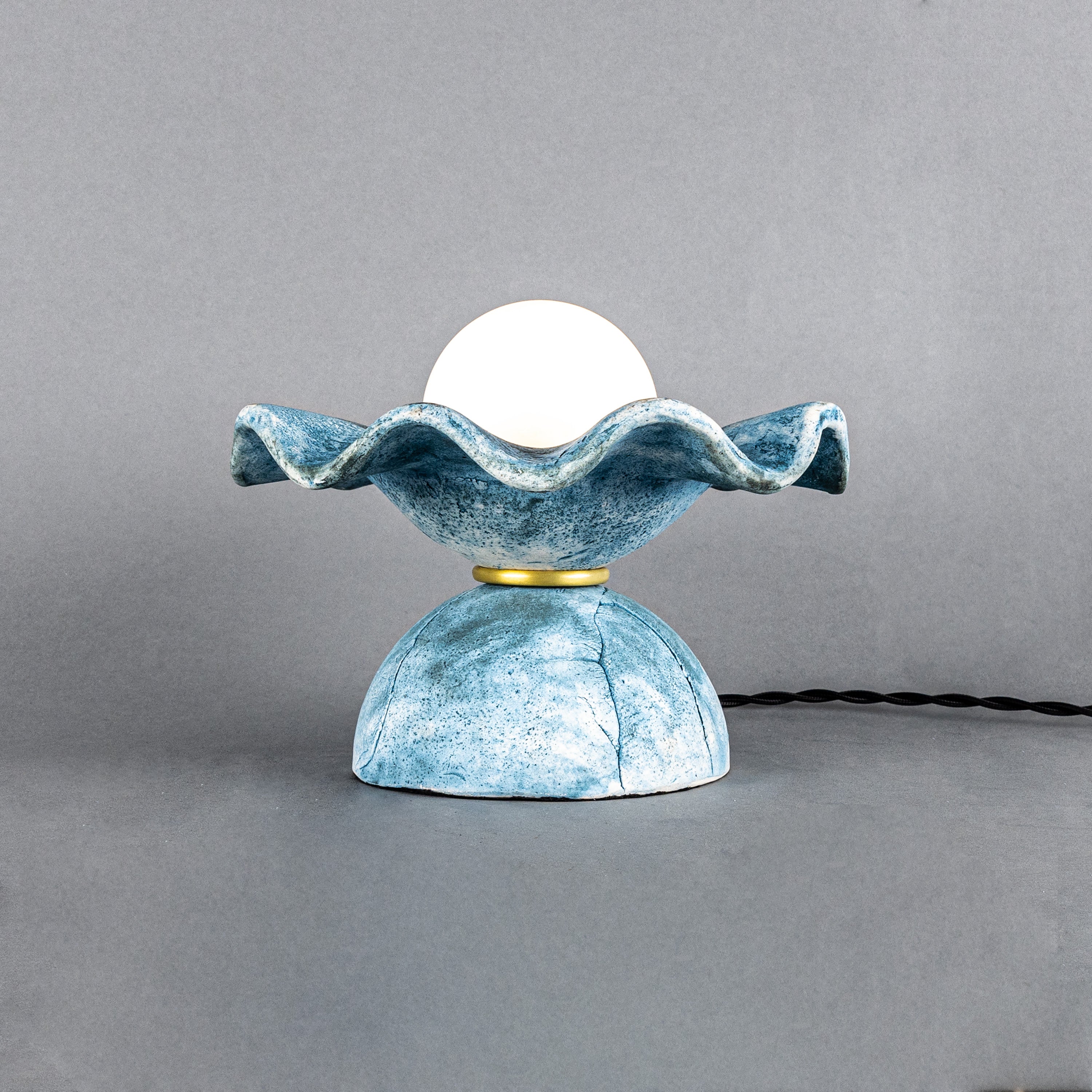 Mullan Rivale Table Lamp - Blue Earth with Finish Options