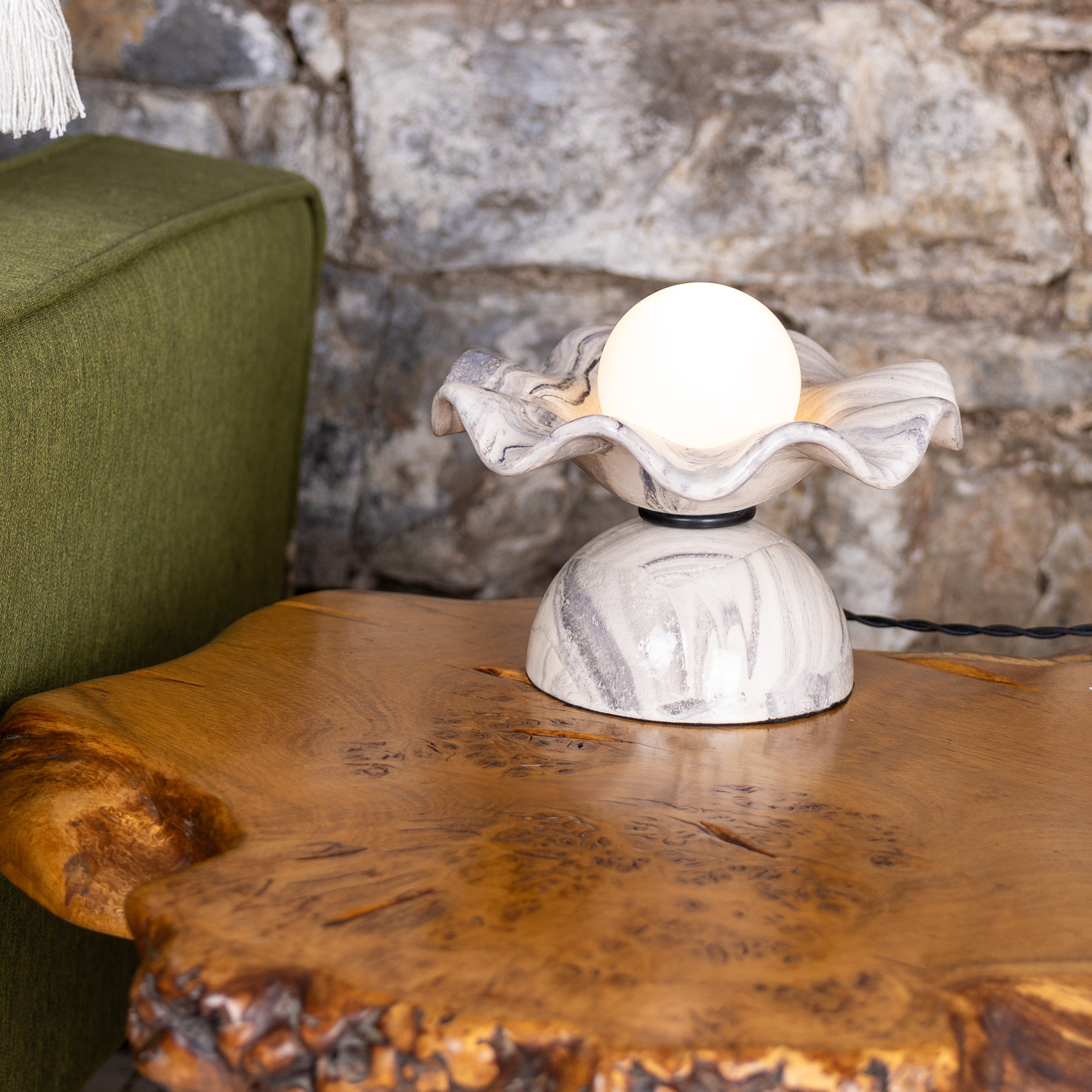 Mullan Rivale Table Lamp - Marbled with Finish Options