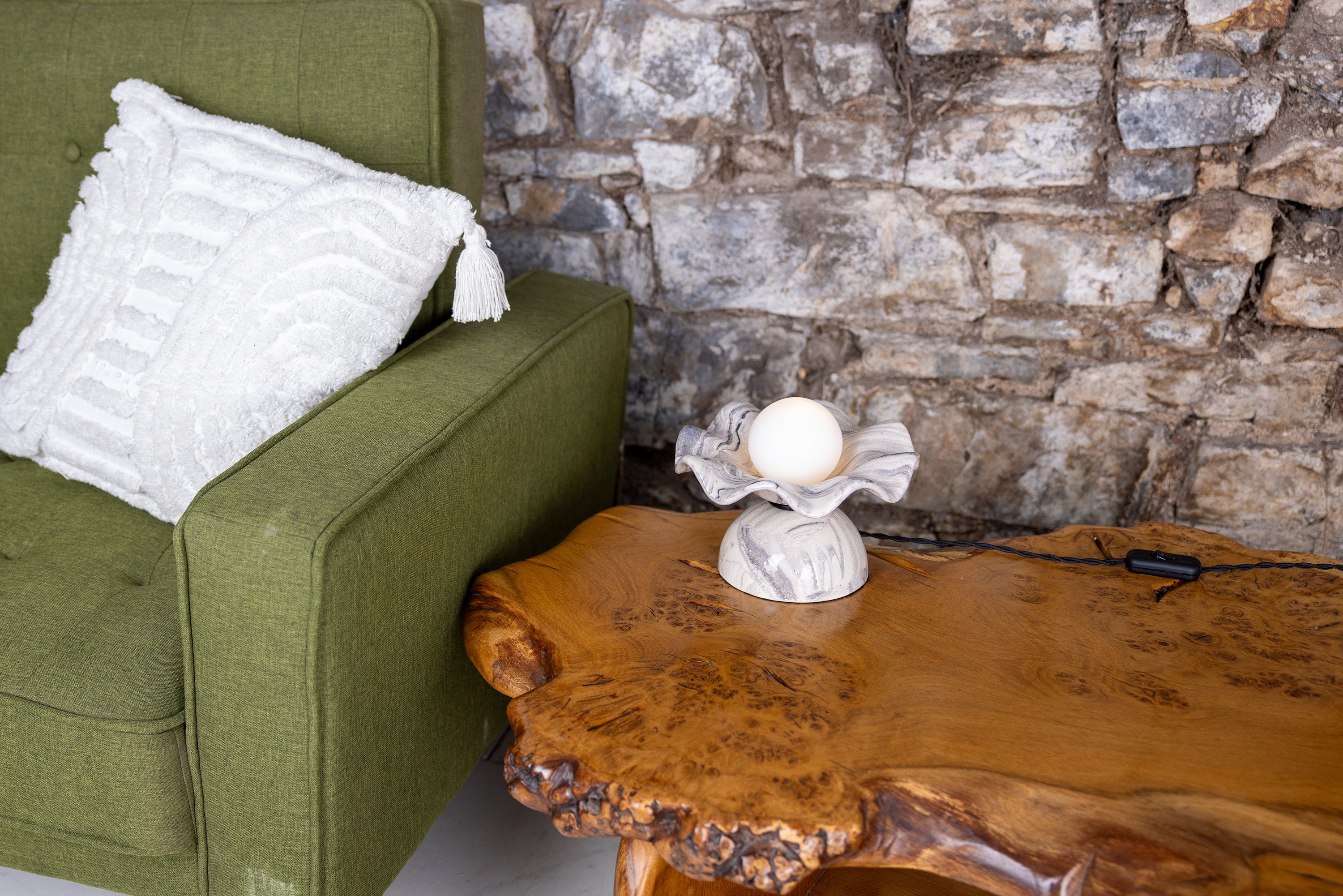 Mullan Rivale Table Lamp - Marbled with Finish Options